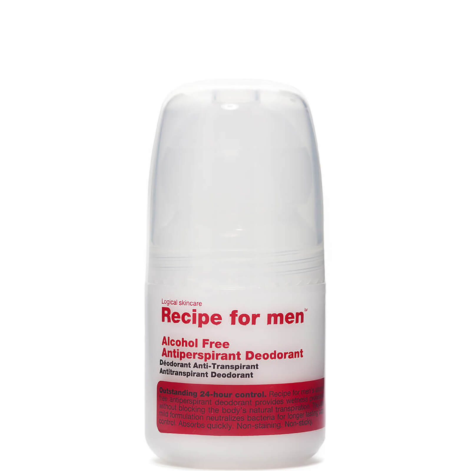 Recipe for Men - deodorante anti-traspirante roll-on senza alcool 60 ml