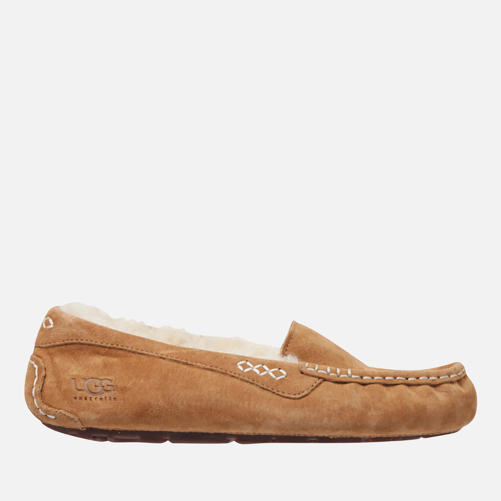 UGG Women’s Ansley Moccasin Suede Slippers - Chestnut