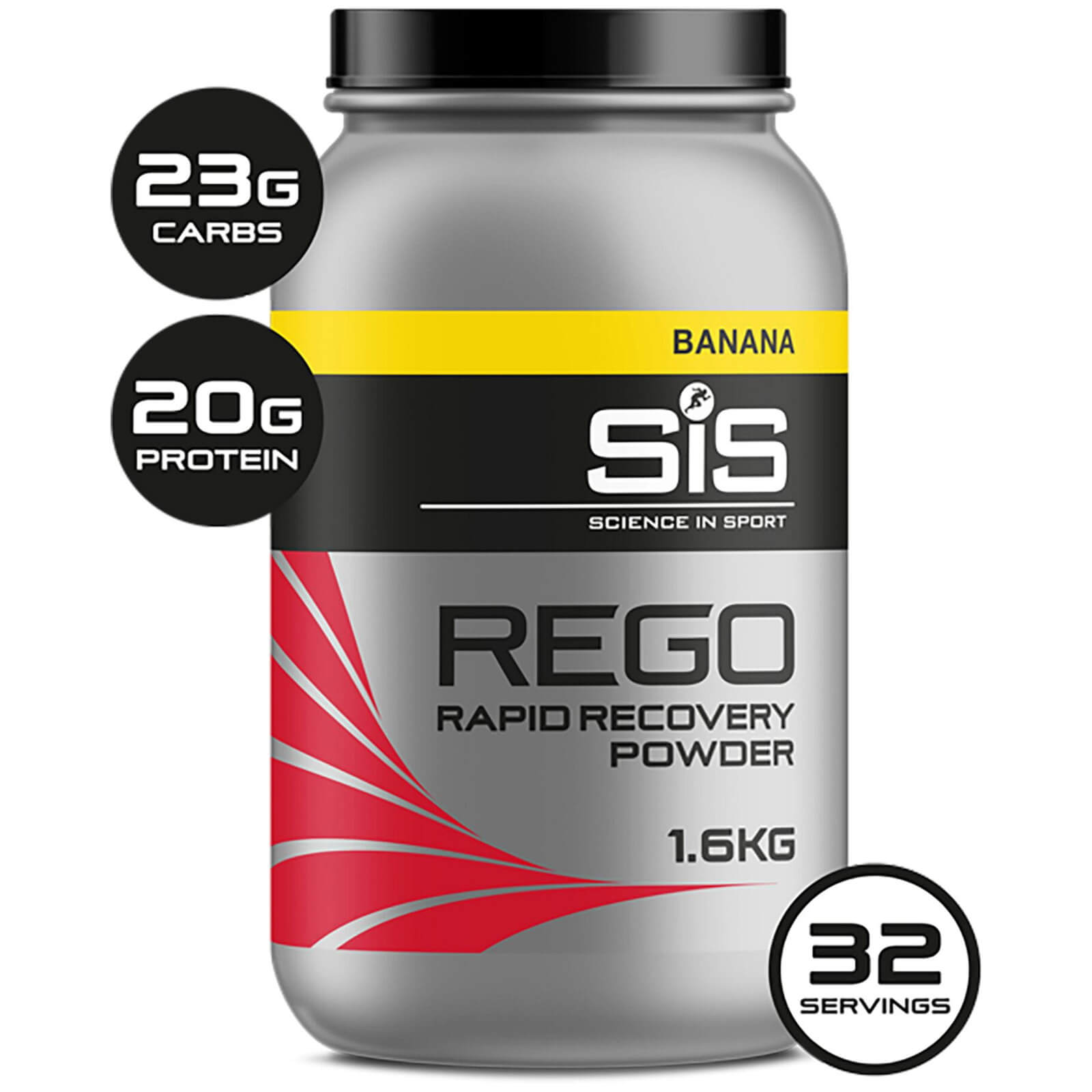 Image of Science in Sport REGO Rapid Recovery Drink Powder 1.6kg Tub - 1.6kg - Tub - Banana