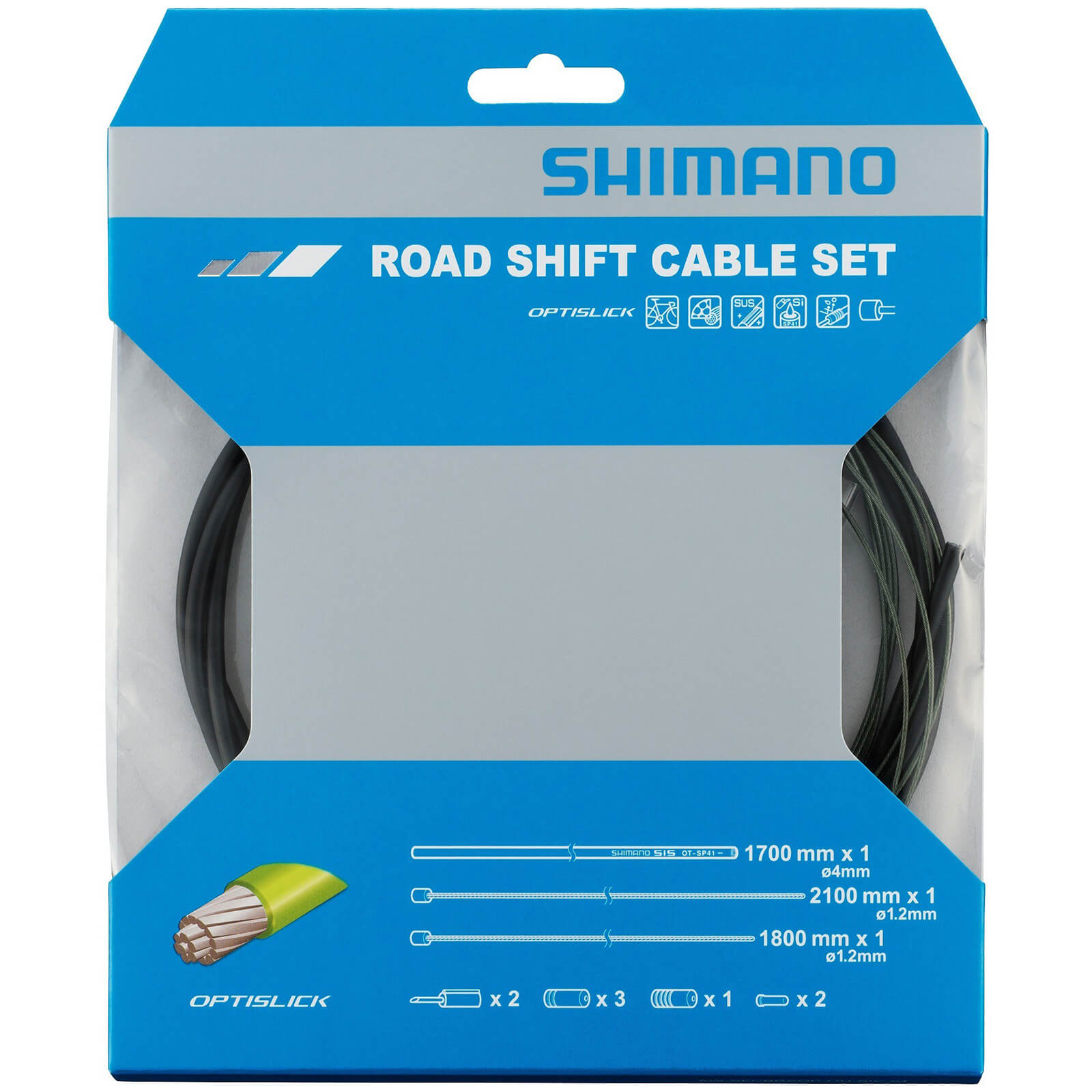 Shimano Road Schaltzugset – PTFE Innenbeschichtung - Schwarz