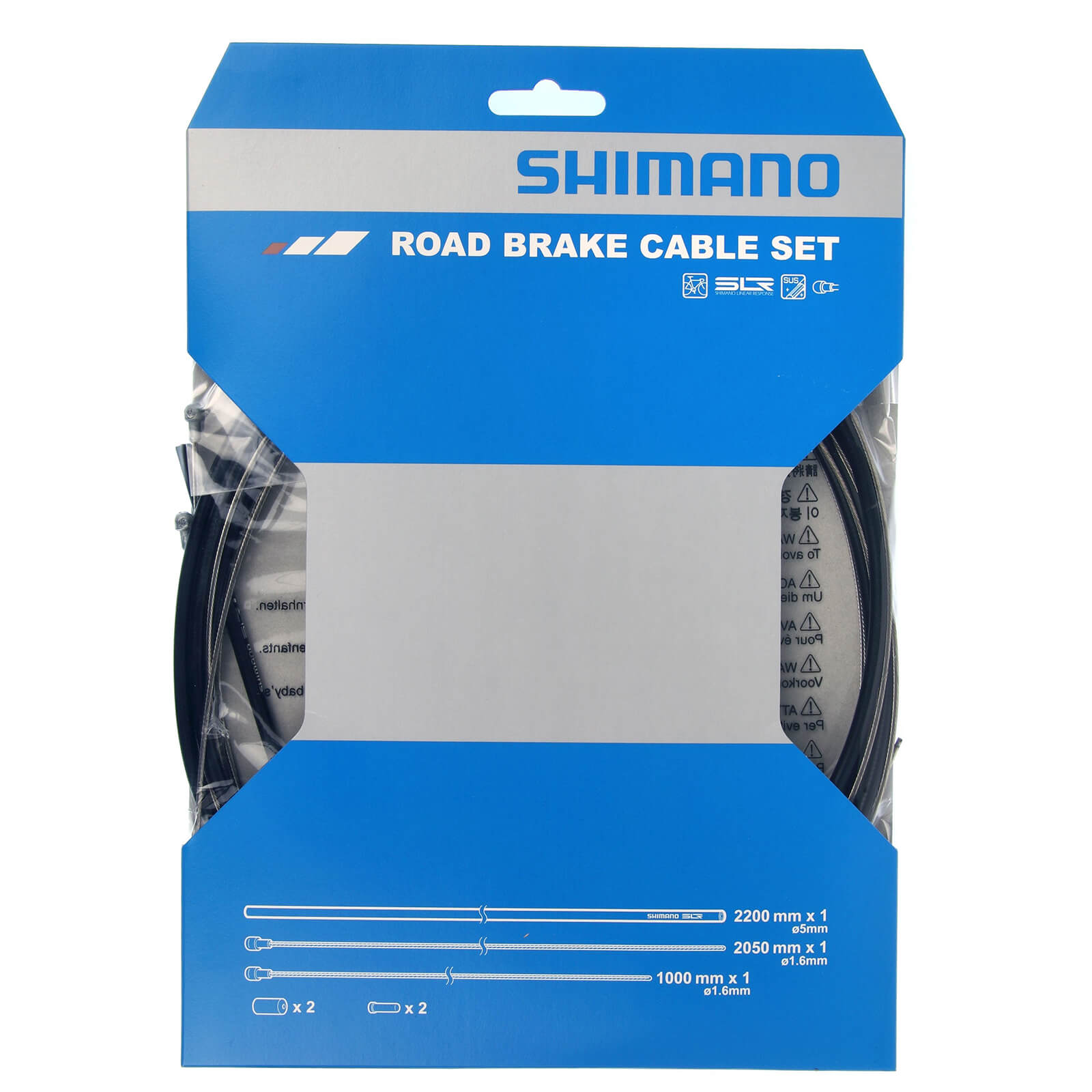 Shimano Road Brake Cable Set With Stainless Steel Inner - Black