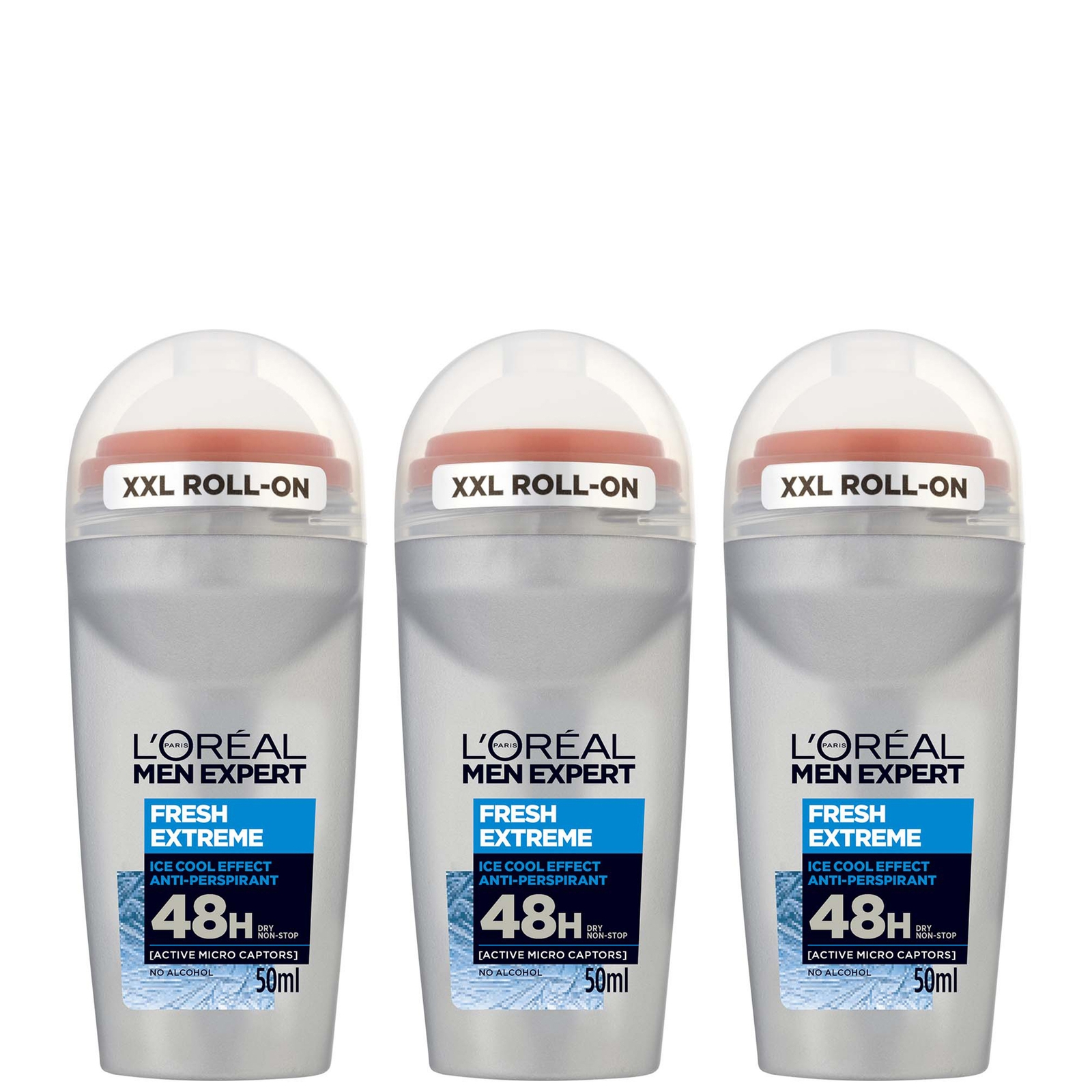 L'Oréal Men Expert Fresh Extreme deodorante roll-on (50 ml) confezione da 3