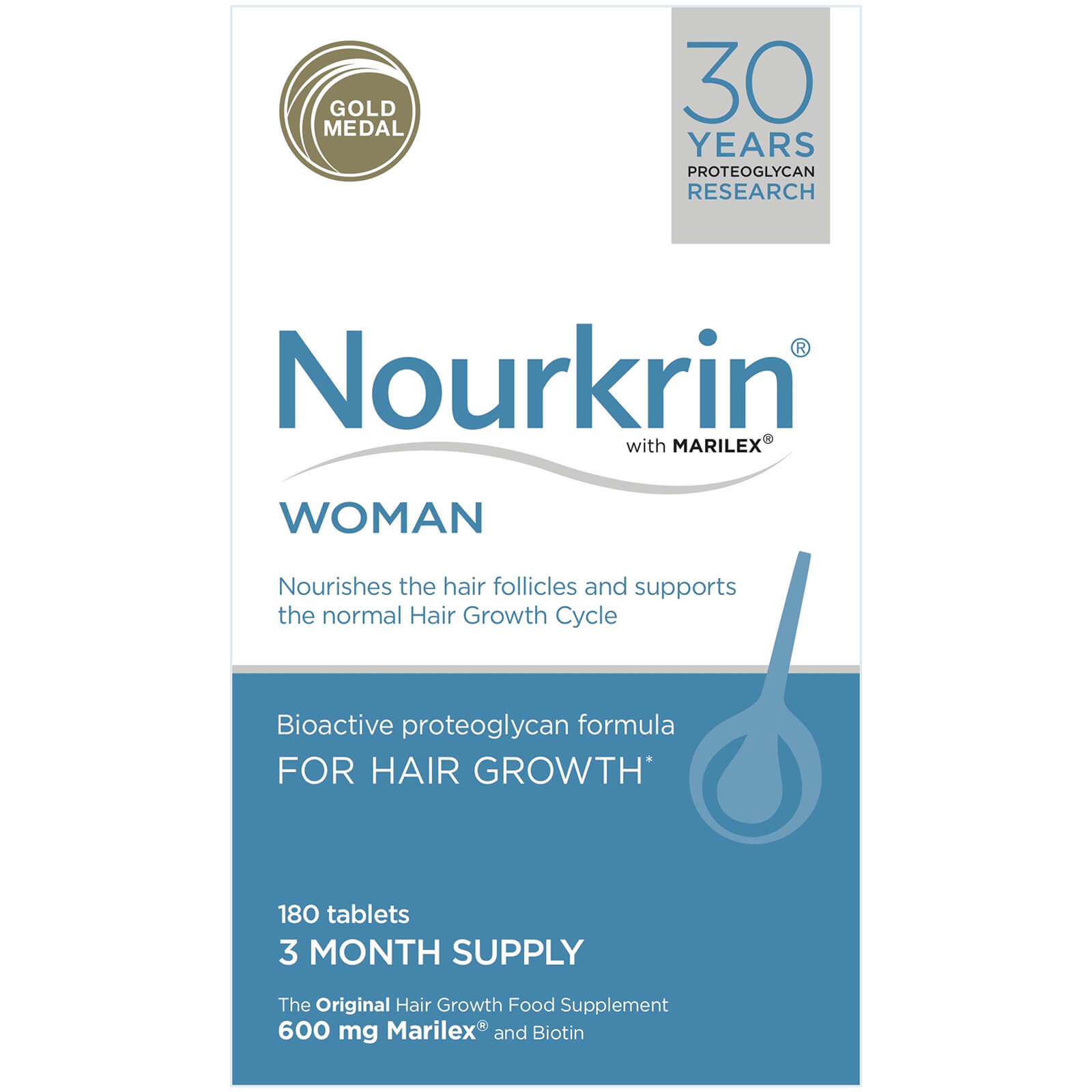 Nourkrin Woman - 3 Month Supply (180 Tablets)