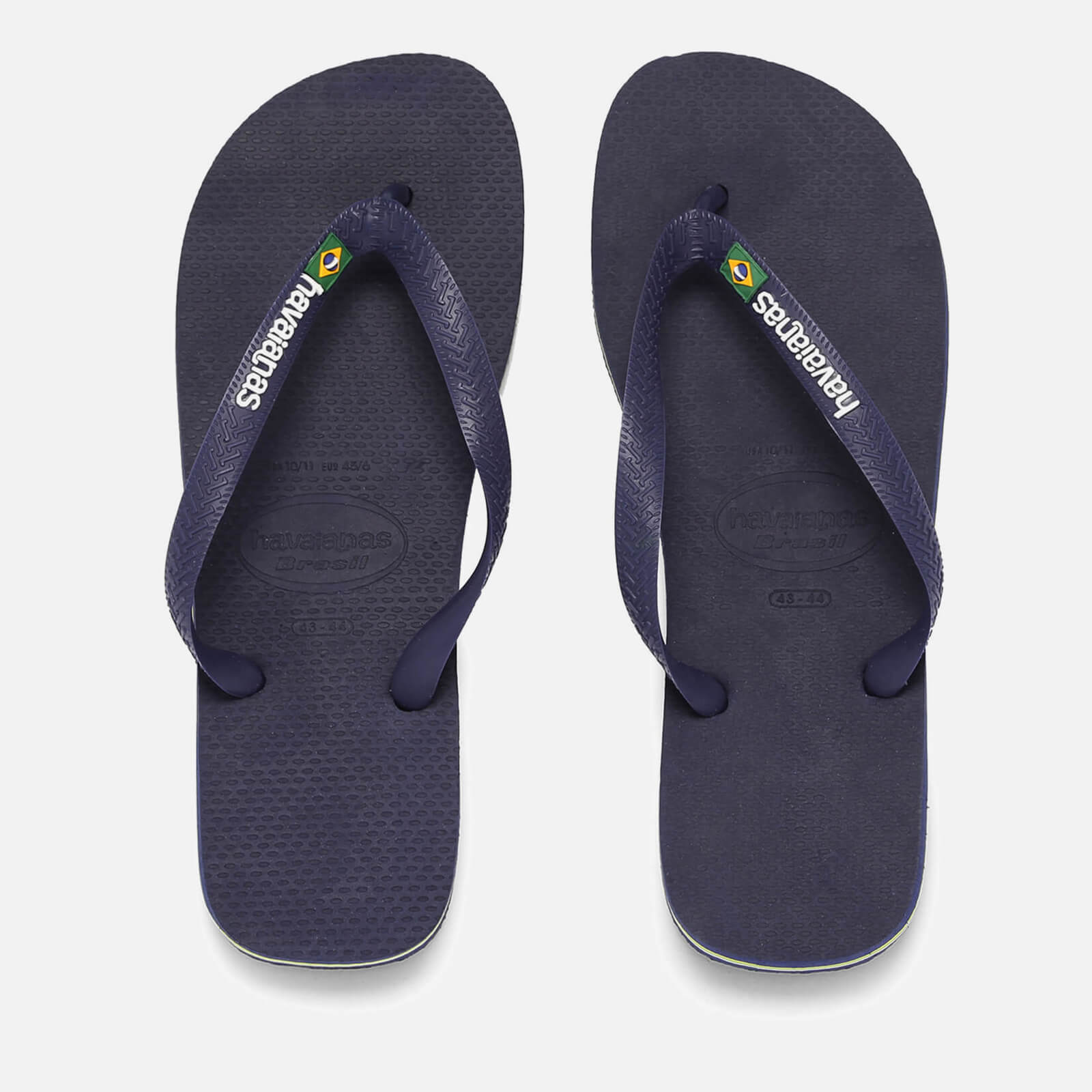 Havaianas Men’s Brasil Logo Flip Flops - Navy Blue