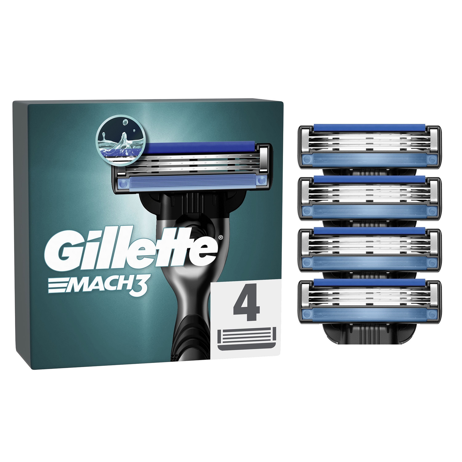 Gillette Mach3 Razor Blades - 4 Pack