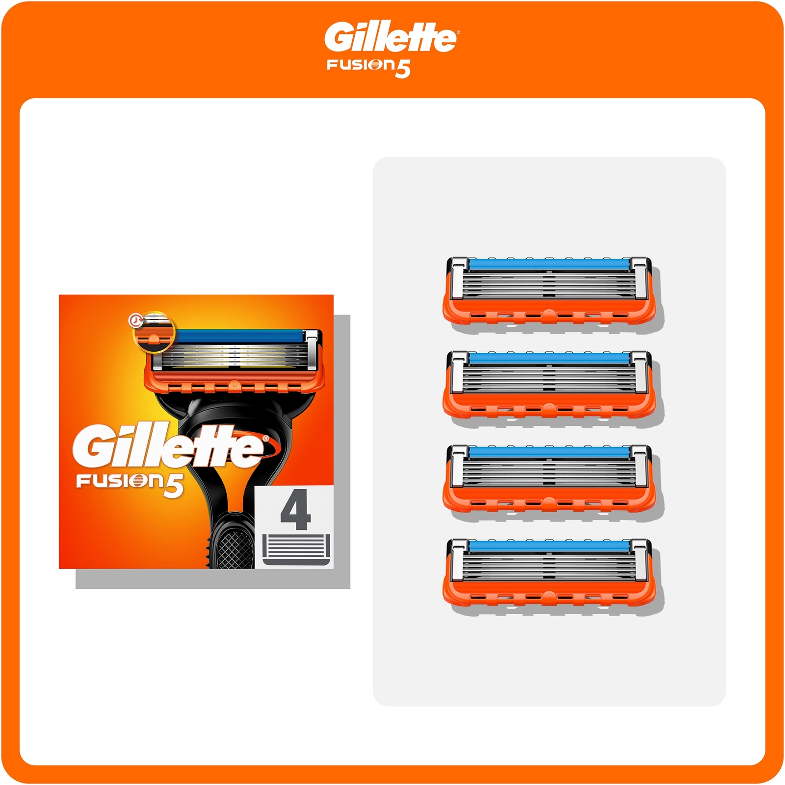 Gillette Fusion5 Razor Blades - 4 Pack