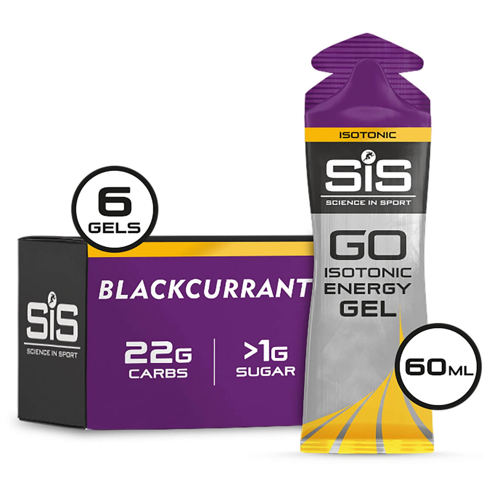 Science in Sport GO Energy Gel Multipack Box of 6 - Blackcurrant