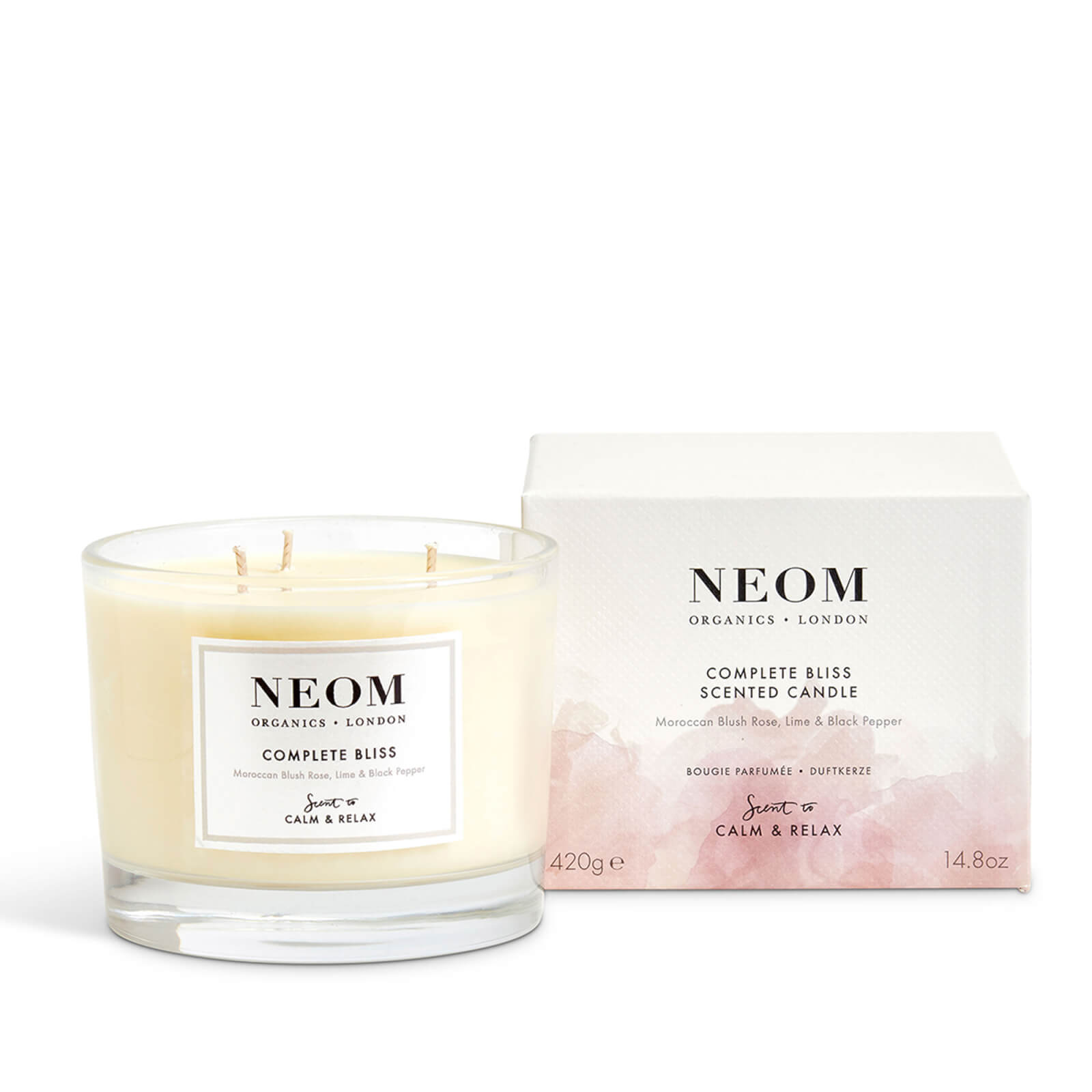 NEOM NEOM ORGANICS COMPLETE BLISS LUXURY SCENTED CANDLE,1101167