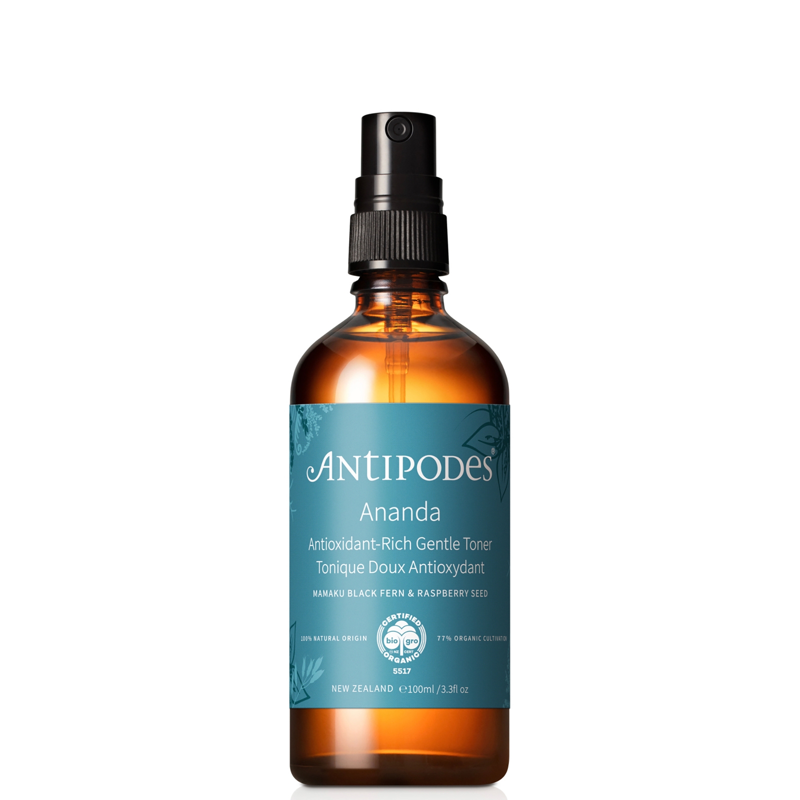 Lotion tonique douce riche en anti-oxydants  Ananda  par Antipodes 100 ml