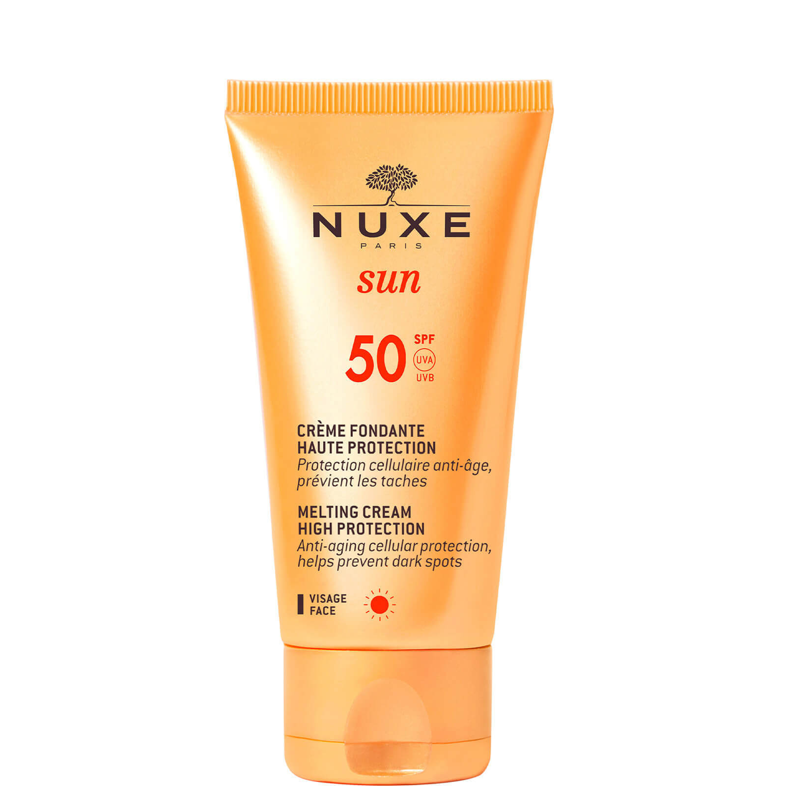 Купить Солнцезащитный крем для лица с высокой степенью защиты SPF50 NUXE Sun High Protection Fondant Cream for Face (50мл)