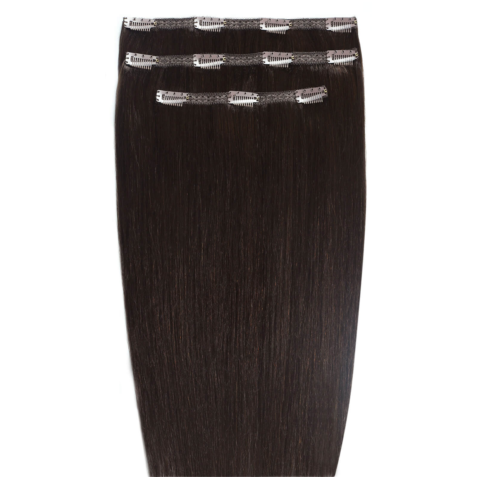 Beauty Works Deluxe Clip-In 18 Inch Hair Extensions (Various Colours) - Ebony 1B