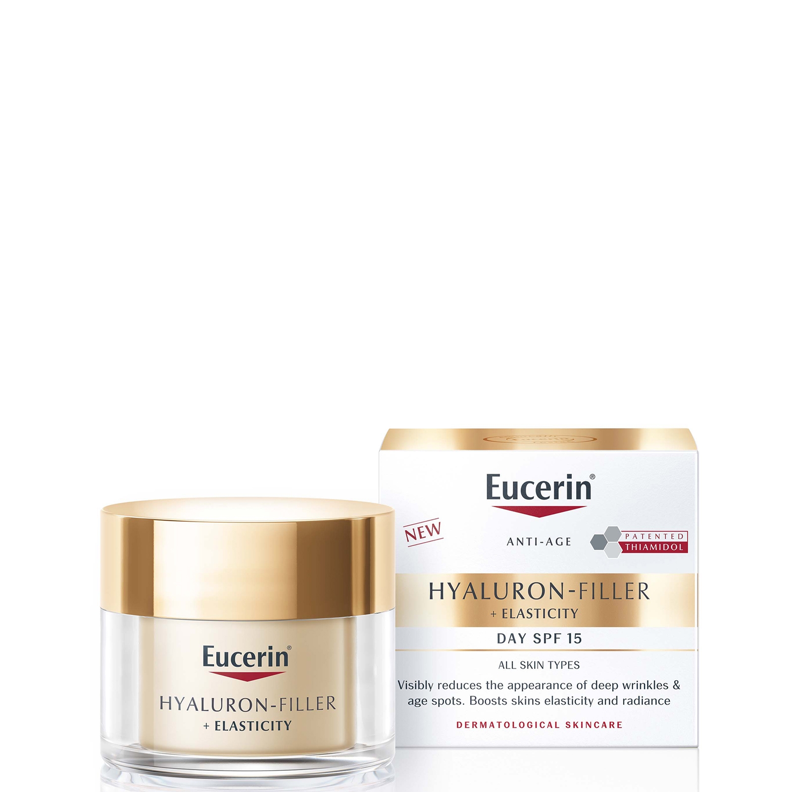Image of Eucerin Hyaluron-Filler + Volume-Lift Day Cream SPF15 for Dry Skin 50ml