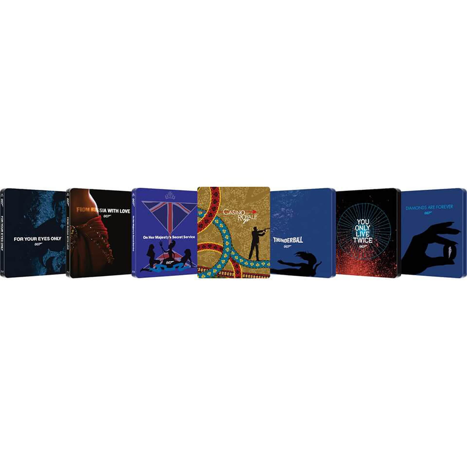 

All 7 James Bond Zavvi Exclusive Steelbooks