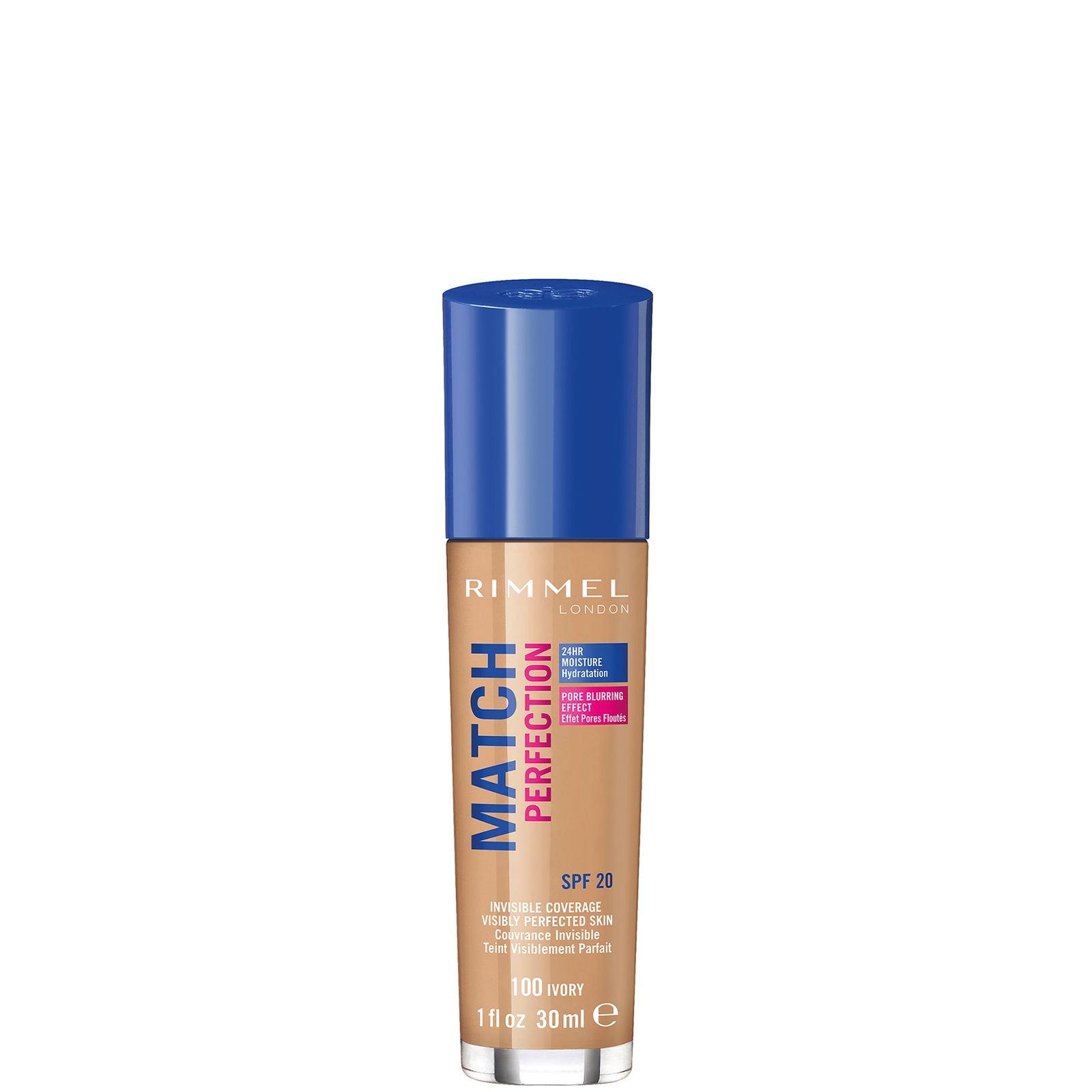 

Rimmel London SPF 20 Match Perfection Foundation 30ml (Various Shades) - Ivory