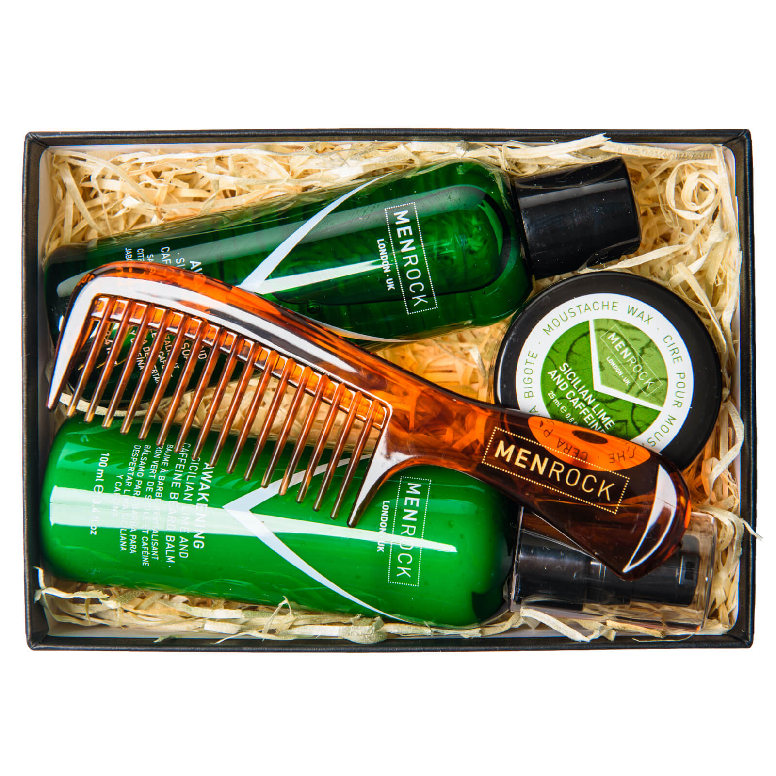 

Men Rock Awakening Beard Care Kit - Beardy Beloved (Beard Shampoo, Beard Balm, Moustache Wax, Beard Comb)