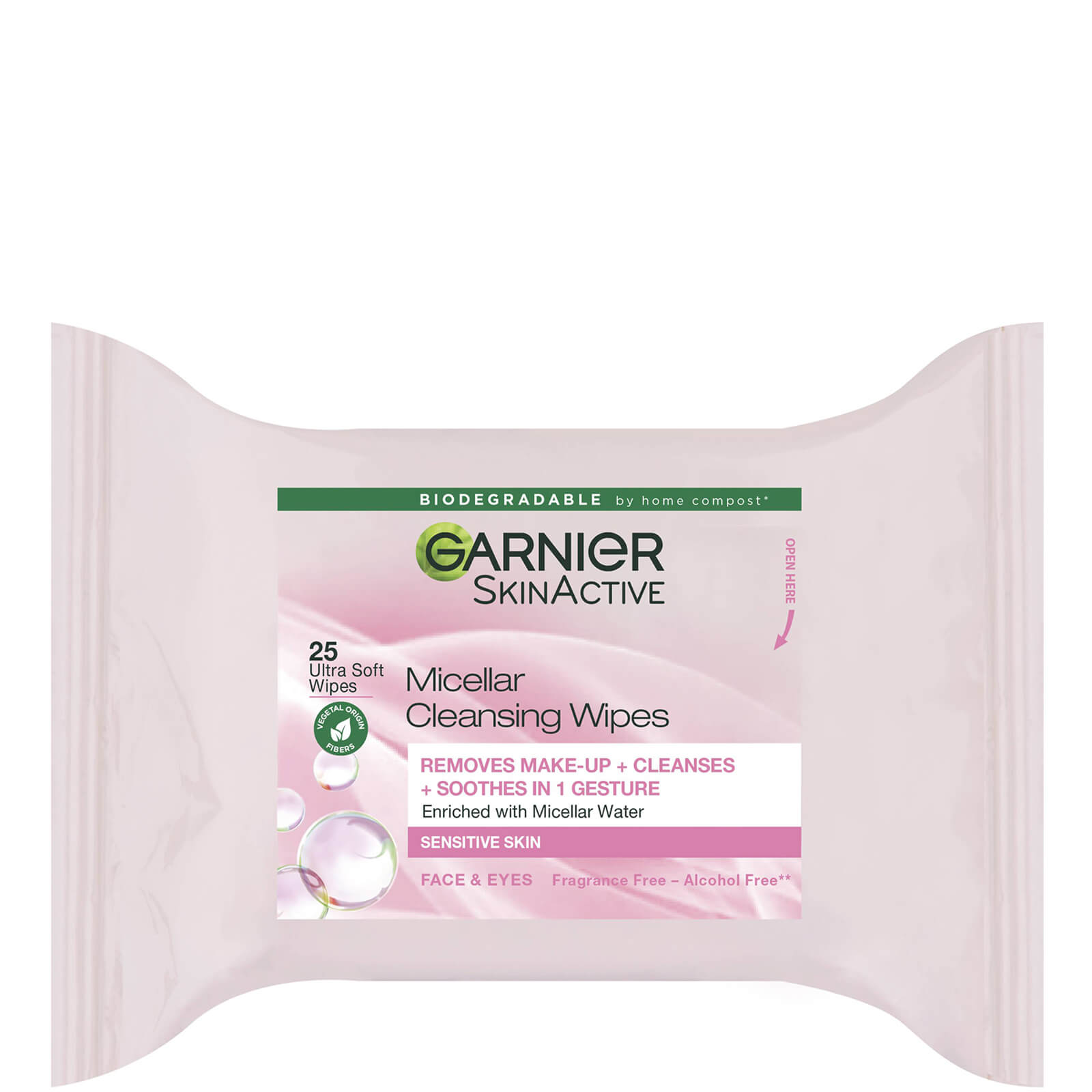

Garnier Micellar Face Wipes Sensitive Skin 25 Wipes