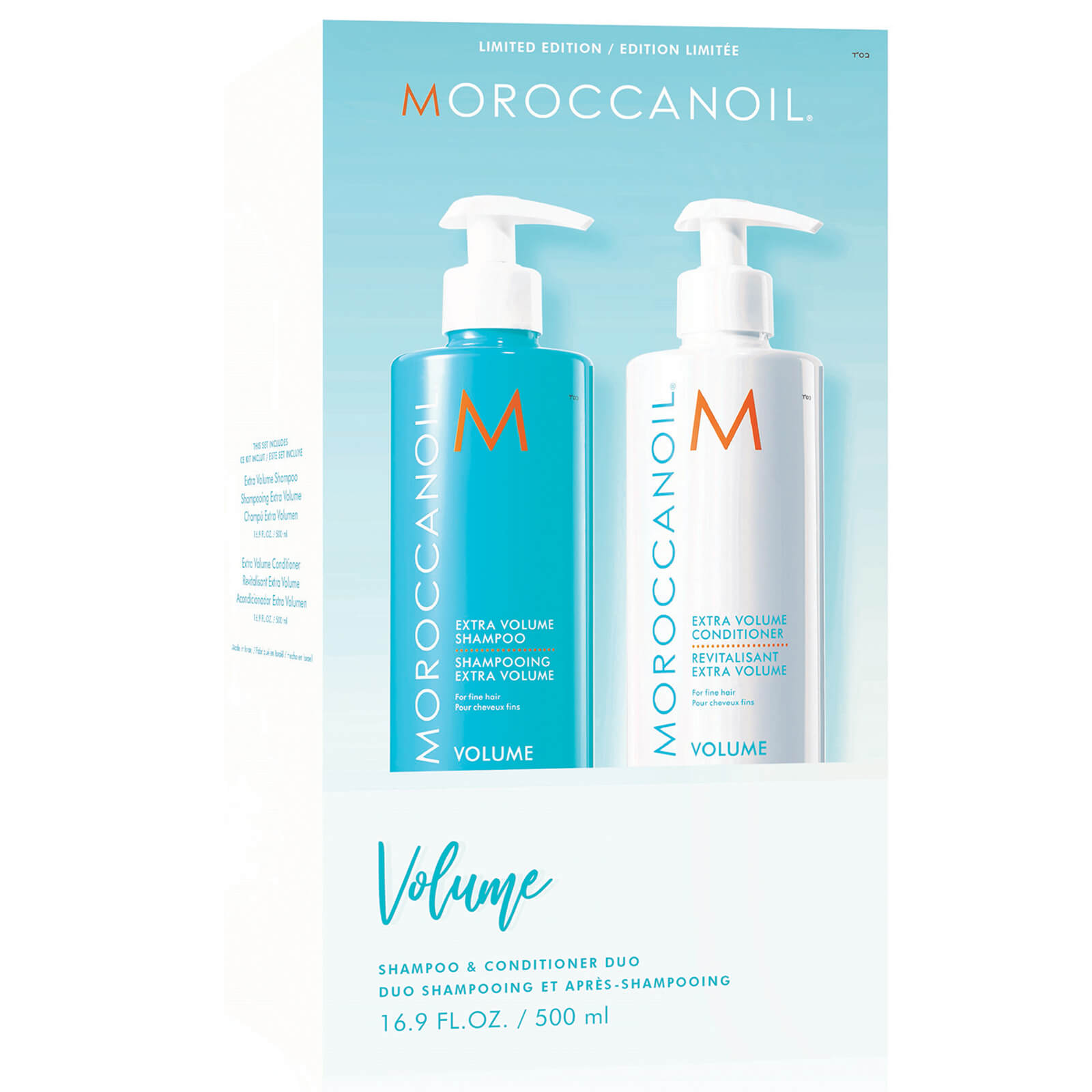 Moroccanoil Extra Volume Shampoo & Conditioner Duo (2x500ml) In White