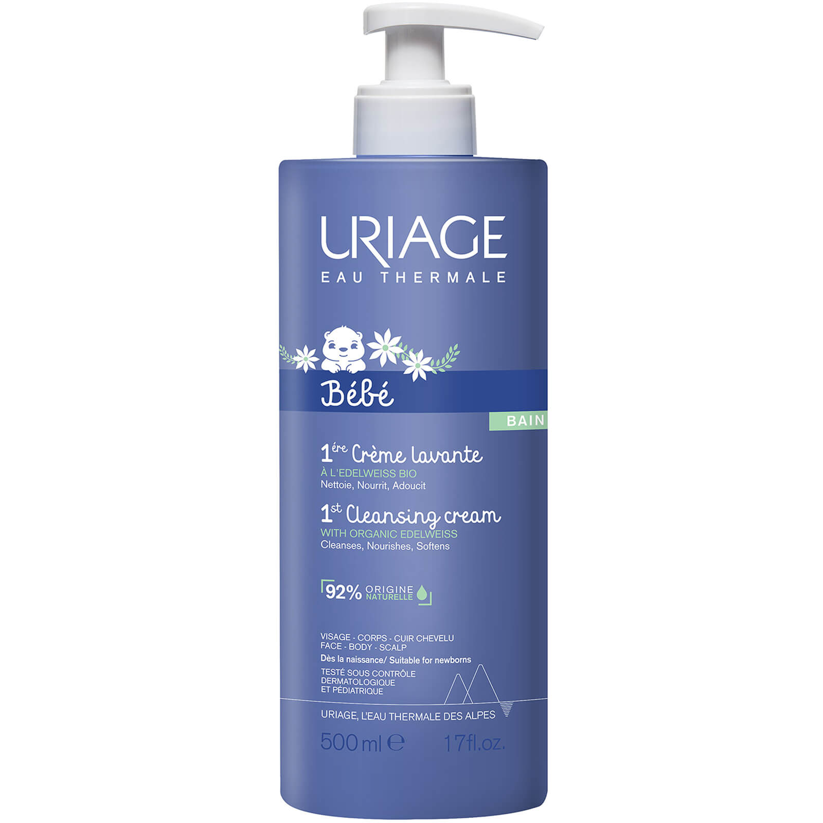 Uriage Soap Free Cleansing crema for viso, corpo and Scalp (500ml)