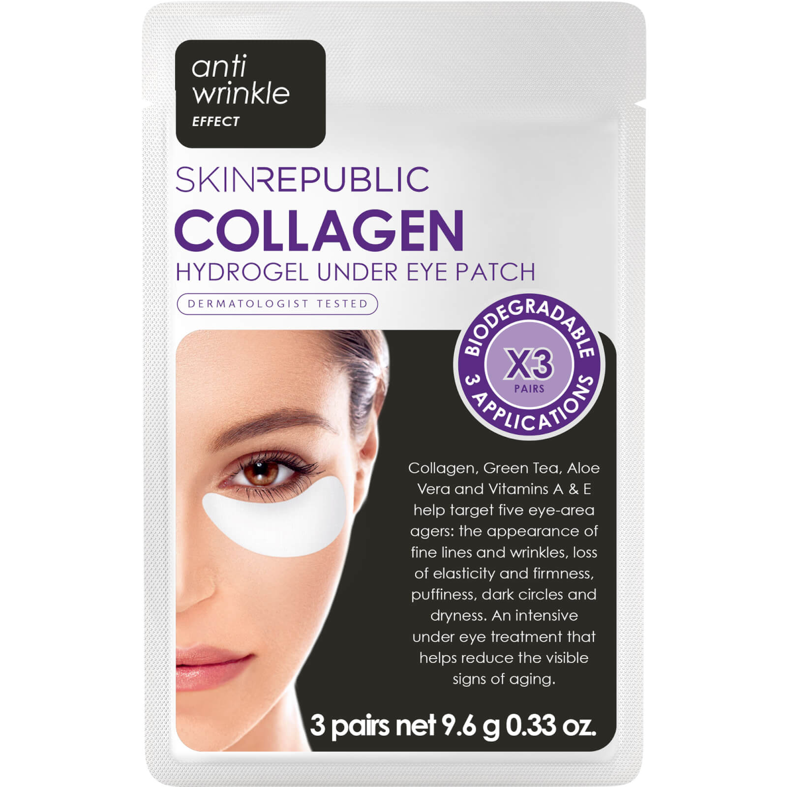 

Skin Republic Collagen Under Eye Patch (3 Pairs) (18g)