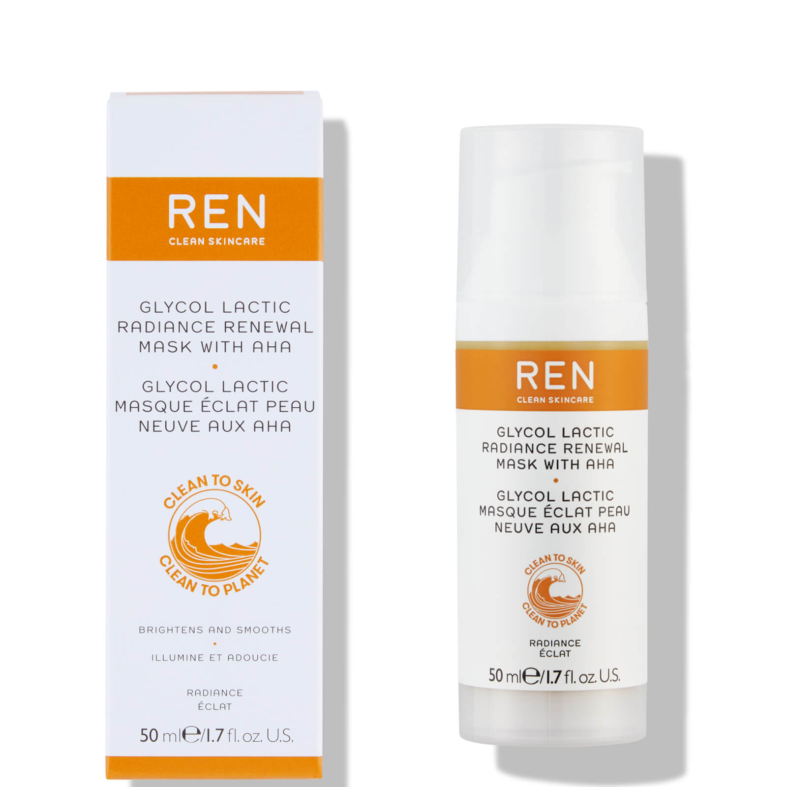 Shop Ren Clean Skincare Glycol Lactic Radiance Mask 50ml