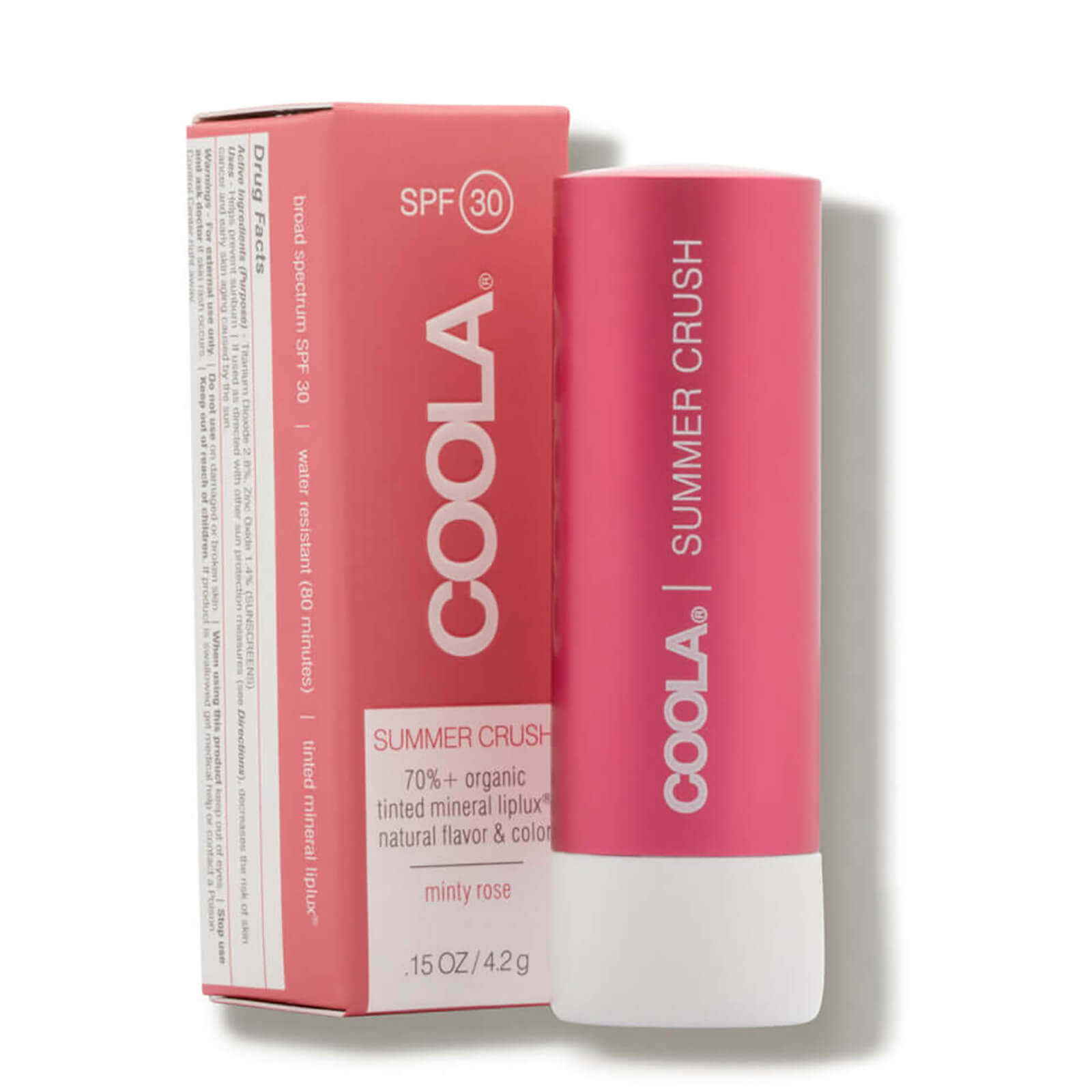 Coola Mineral Liplux Organic Tinted Lip Balm Sunscreen Spf 30 (0.15 Fl. Oz.) In Summer Crush