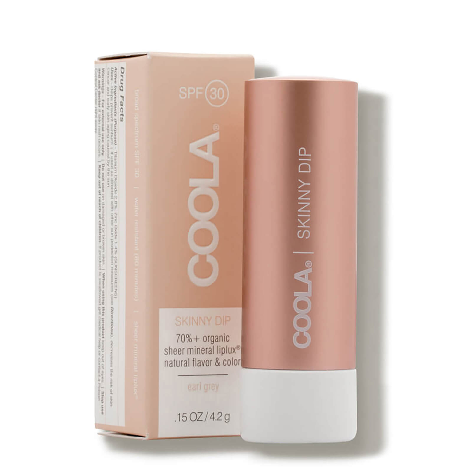 Coola Mineral Liplux Organic Tinted Lip Balm Sunscreen Spf 30 (0.15 Fl. Oz.) In Skinny Dip