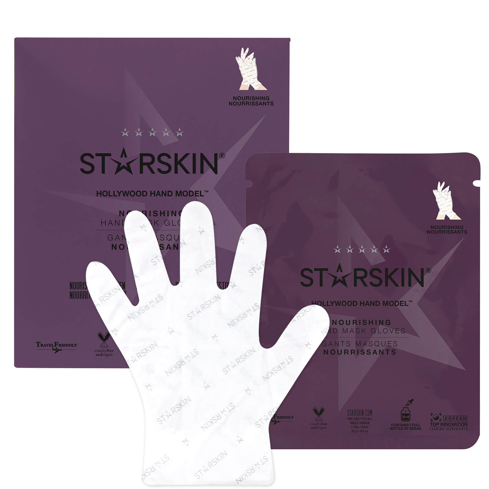 STARSKIN STARSKIN HOLLYWOOD HAND MODEL NOURISHING DOUBLE LAYER HAND MASK GLOVES
