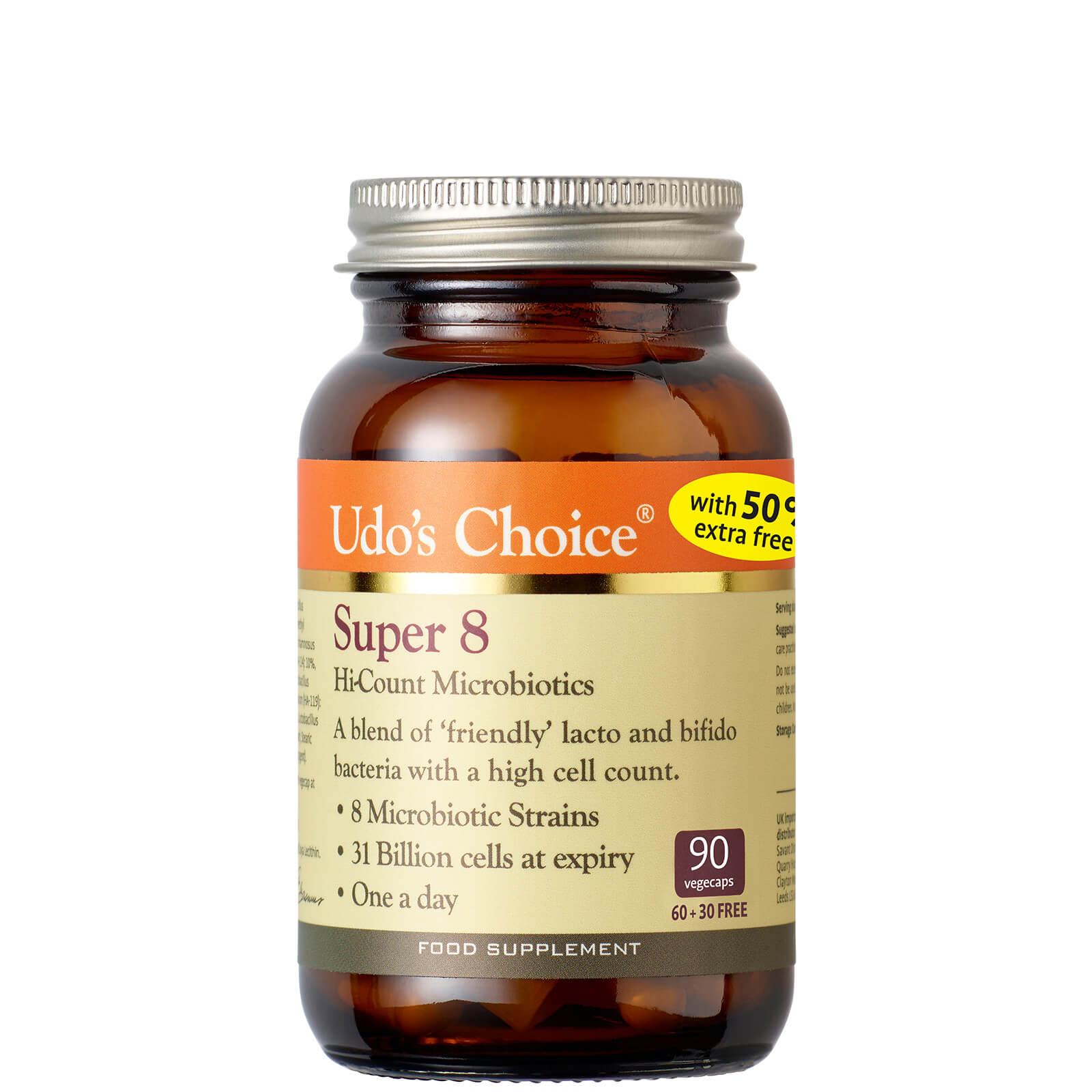 Udo's Choice Super 8 Microbiotics - 60 Vegecaps