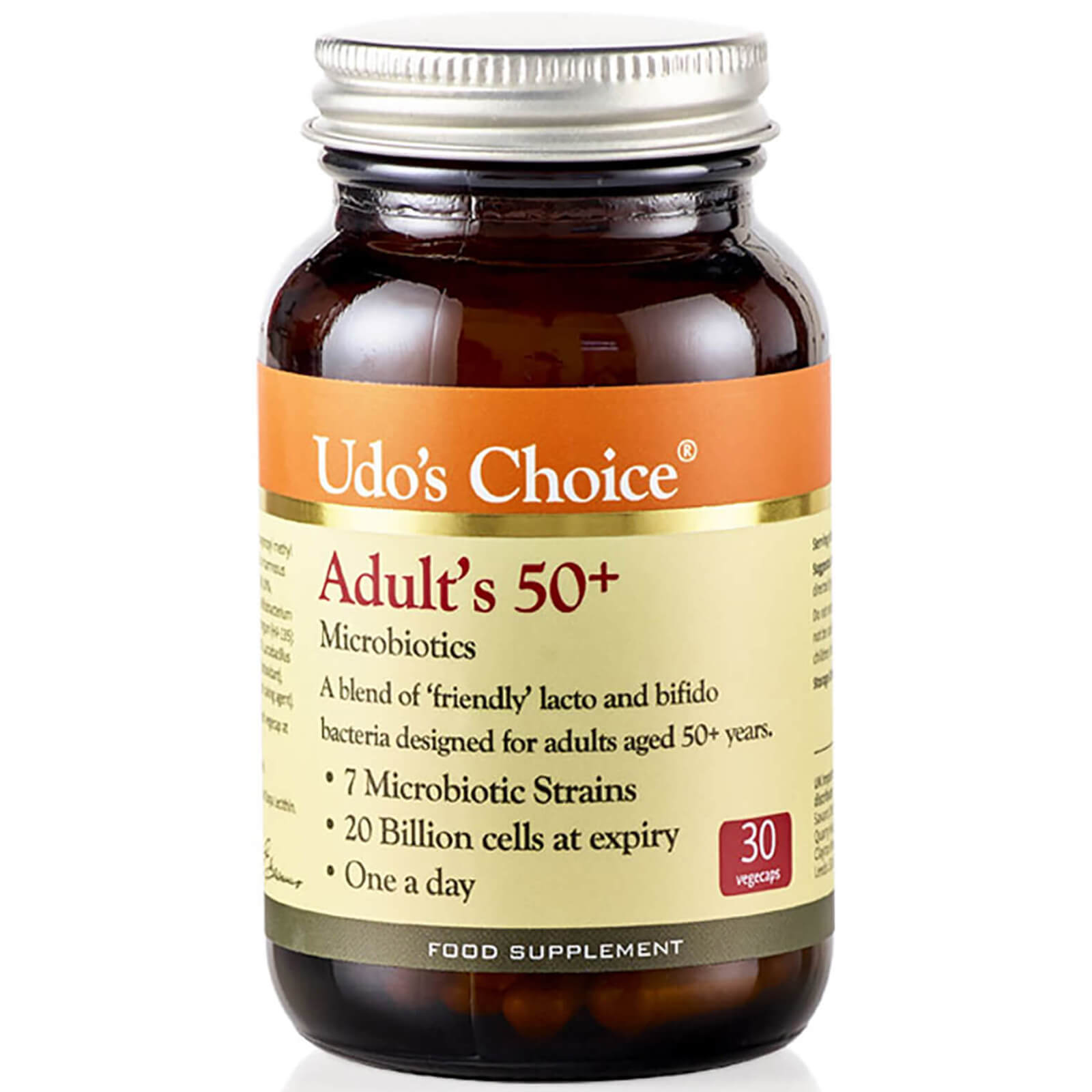 Udo's Choice Adult 50+ miscela di microbiotici integratore - 30 capsule vegetariane