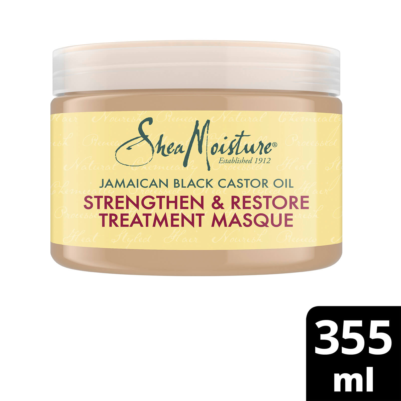 Shea Moisture trattamento in maschera rinforzante e riparatrice all'olio di ricino nero giamaicano 340 g