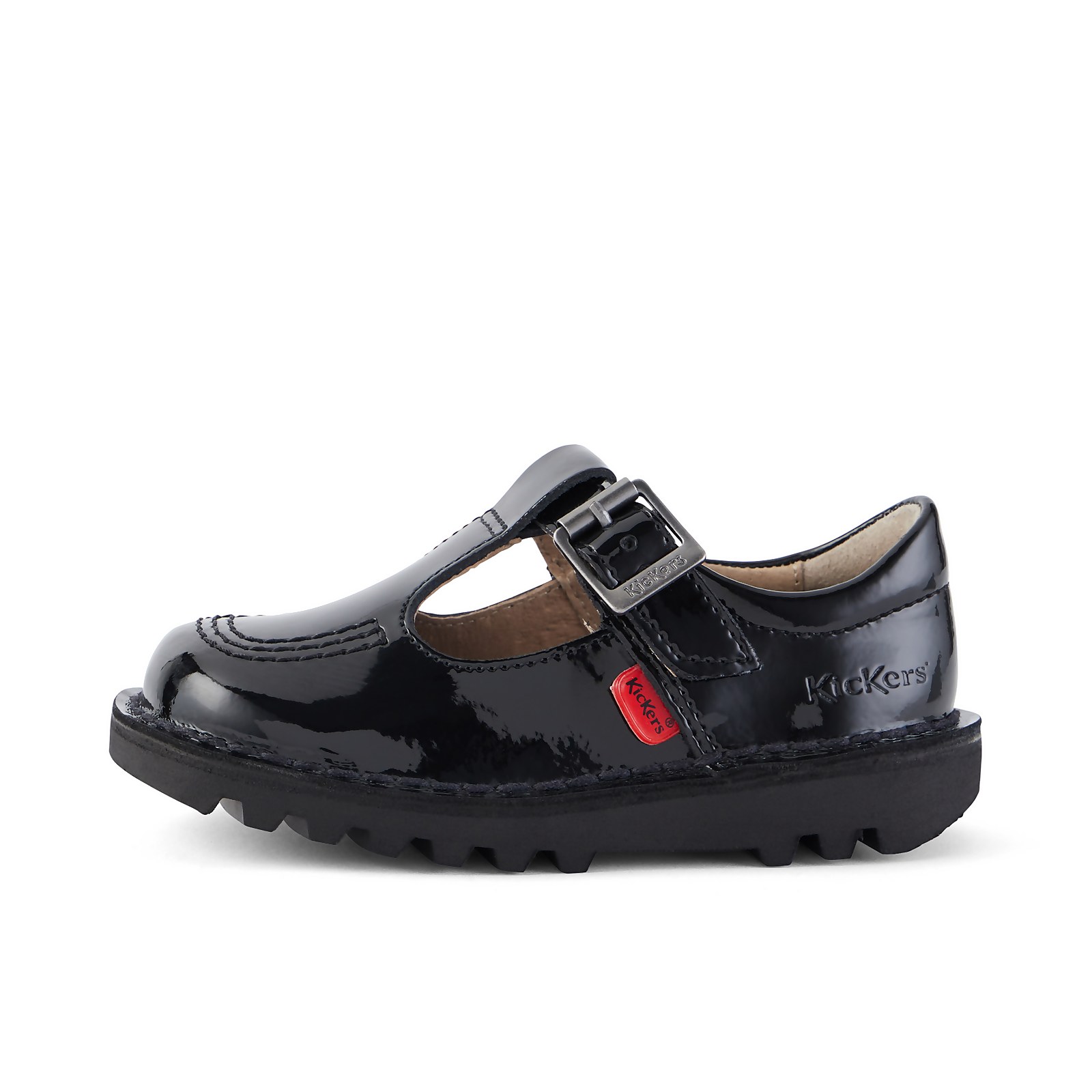 KICKERS KICK T BAR PATL IF BLACK - 7