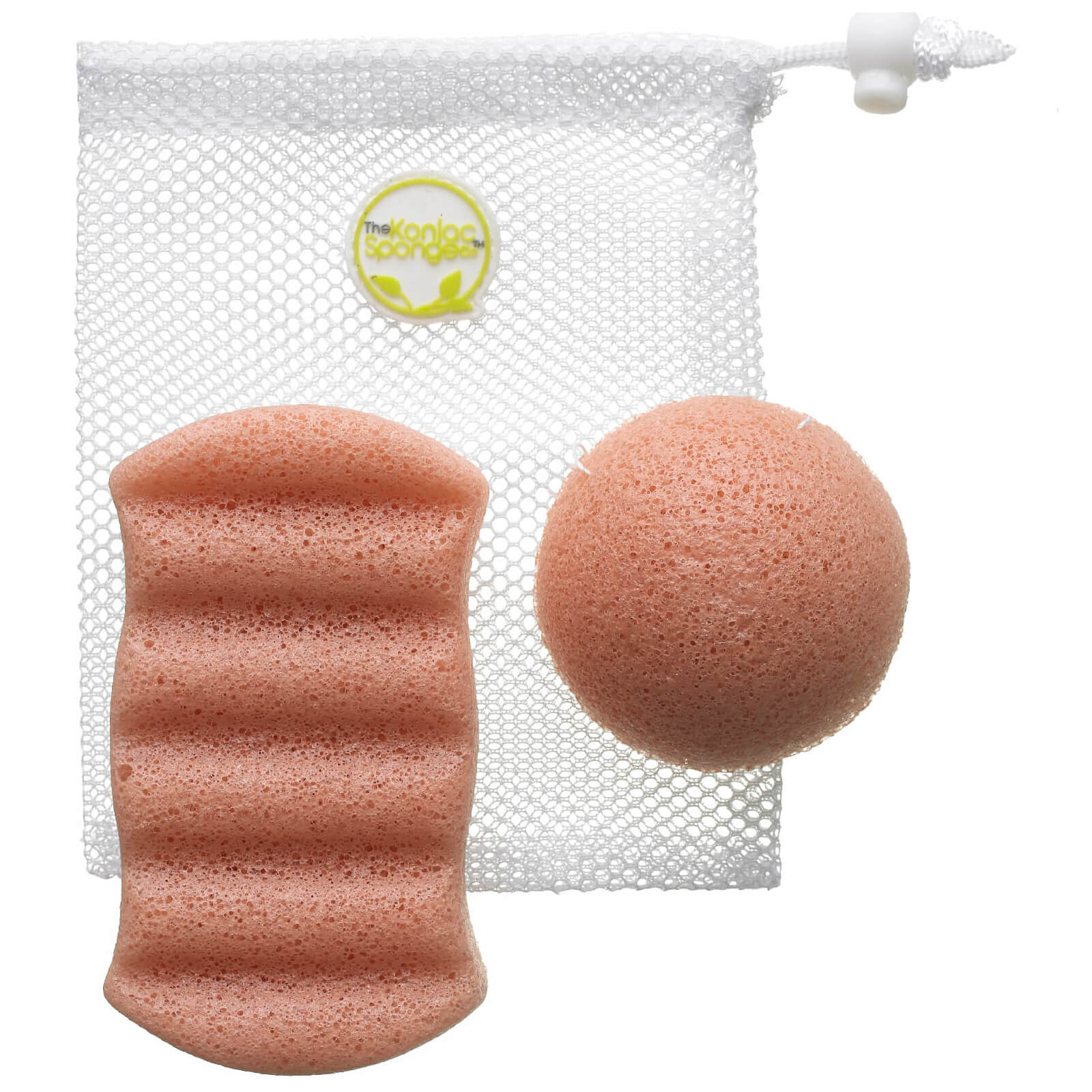 The Konjac Sponge Company Deluxe Travel Pack Duo with French Pink Clay