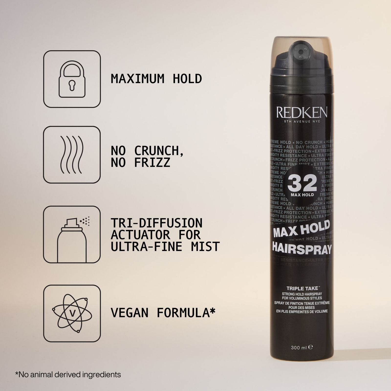 Redken Max Hold Hairspray for Extreme Hold 300ml