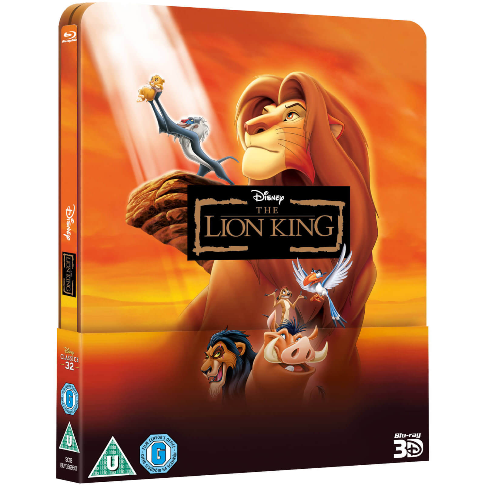 

Le Roi Lion 3D (+ 2D) - Steelbook Lenticulaire Exclusivité Zavvi (Disney #32) (Édition UK)