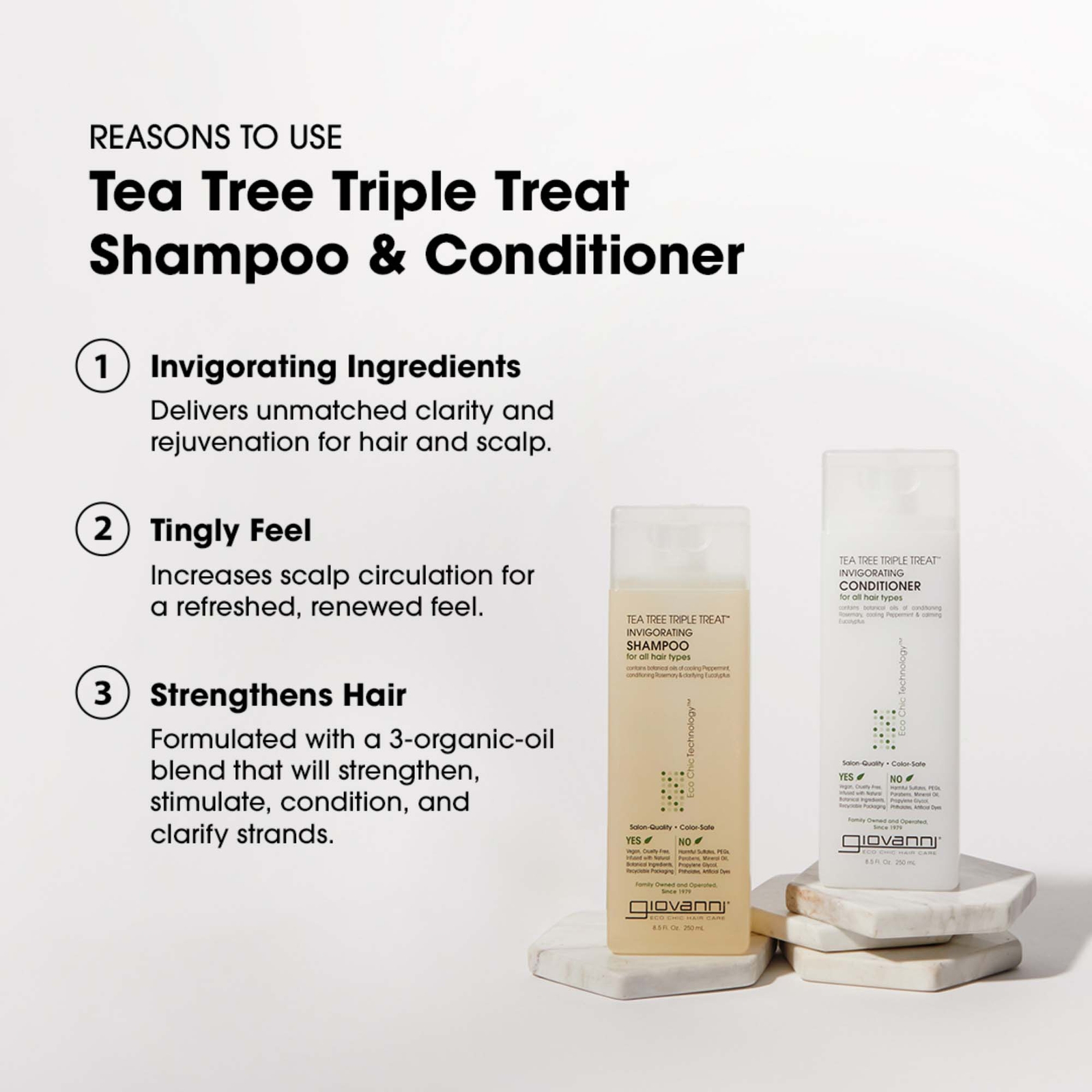 Giovanni Tea Tree Triple Treat Shampoo 250ml