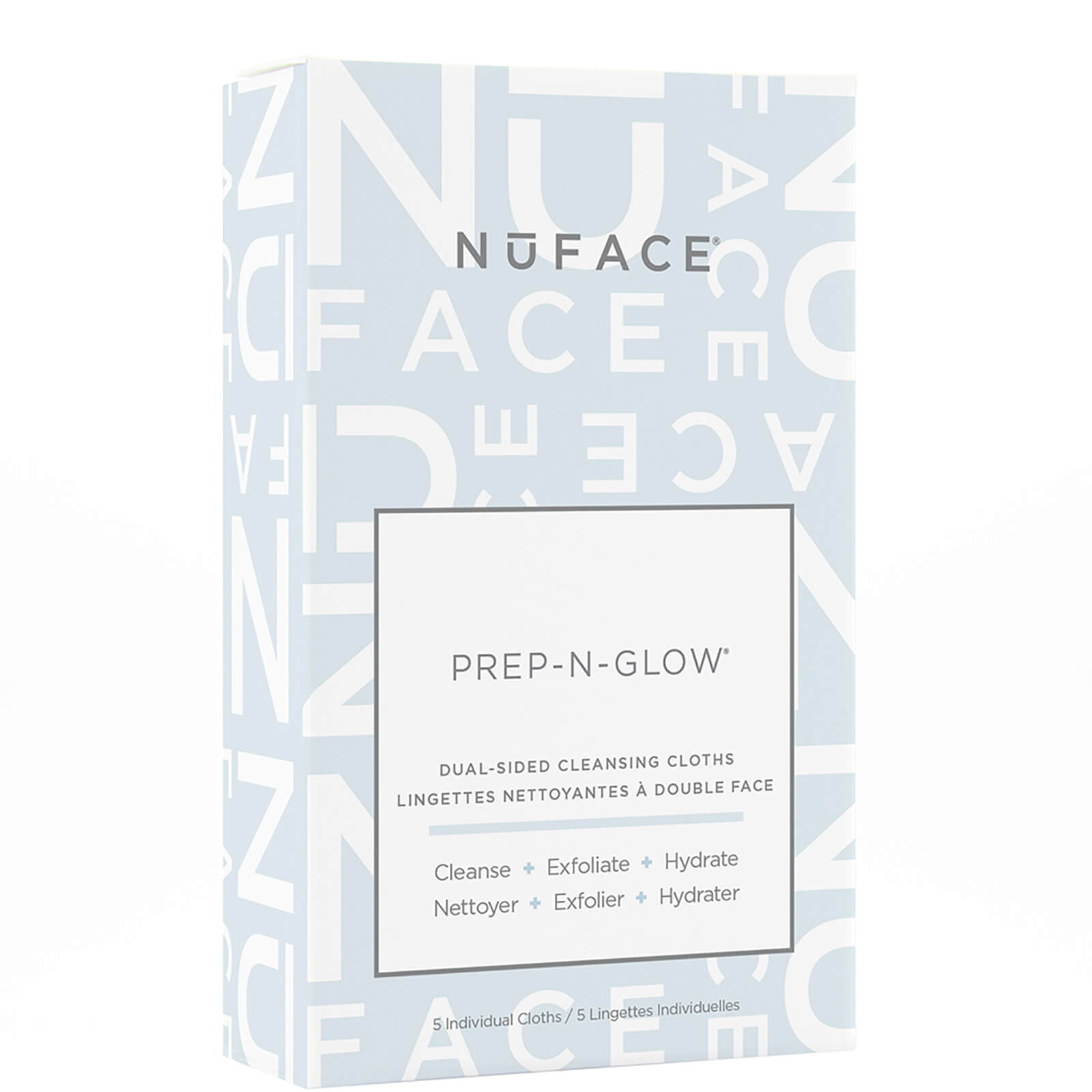 NuFACE Prep-N-Glow salviette esfolianti viso (confezione da 5)