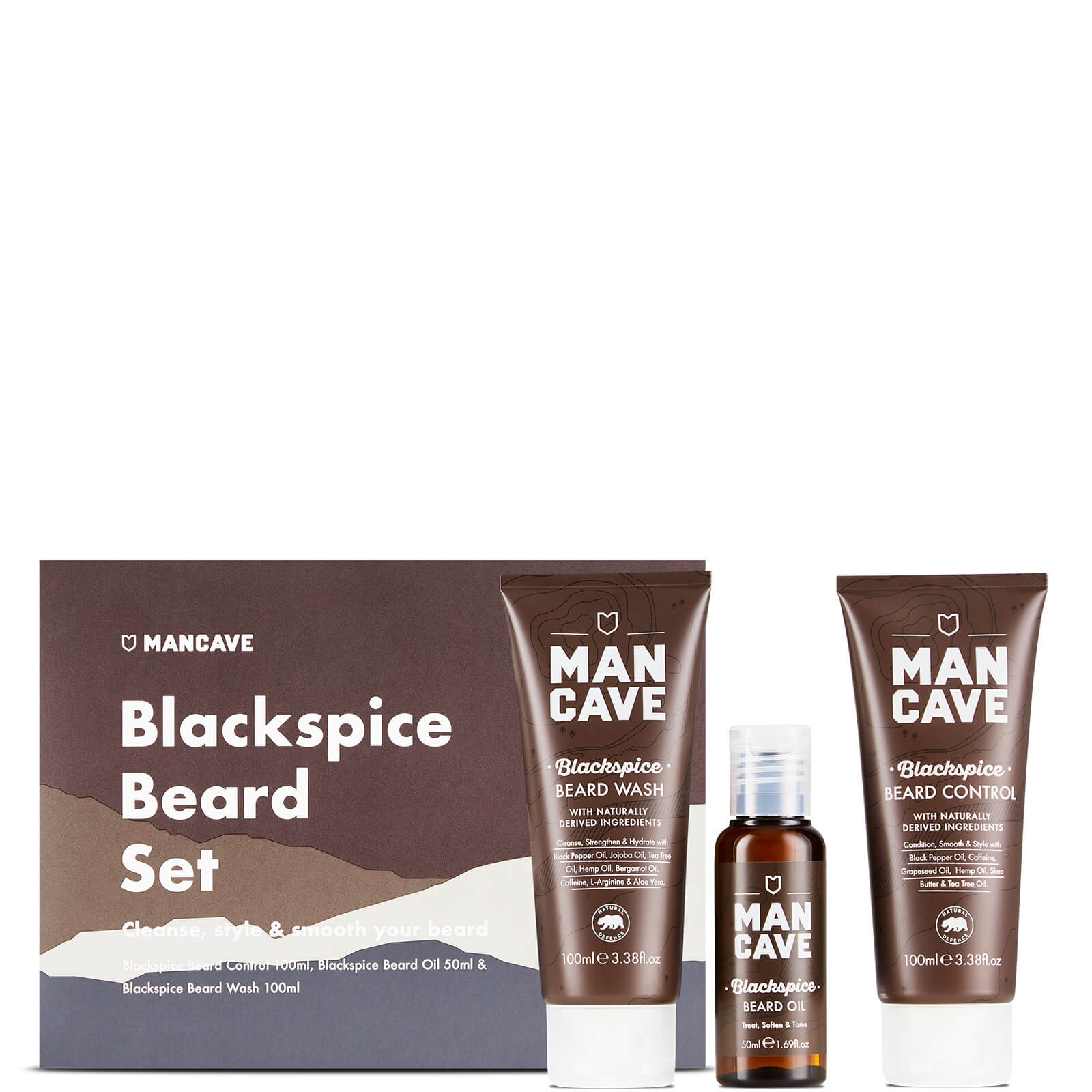 ManCave Blackspice Beard Care – 3 Piece Gift Set lookfantastic.com imagine