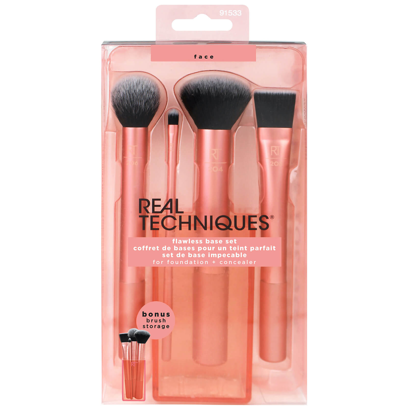 real techniques flawless base brush set (worth £36.97)