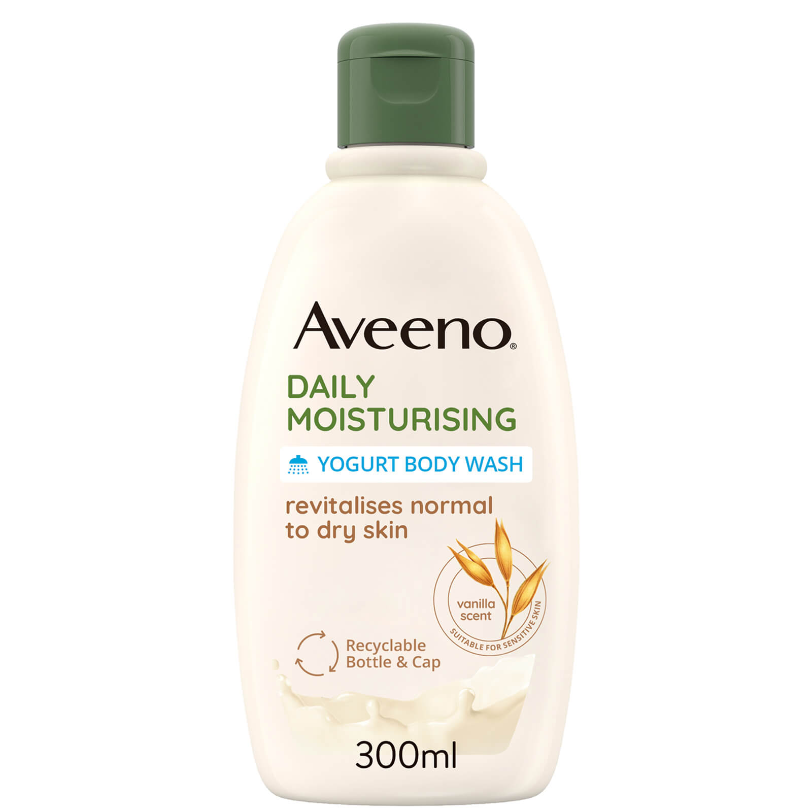Aveeno Daily Moisturising Yogurt Body Wash Vanilla & Oat Scented 300ml