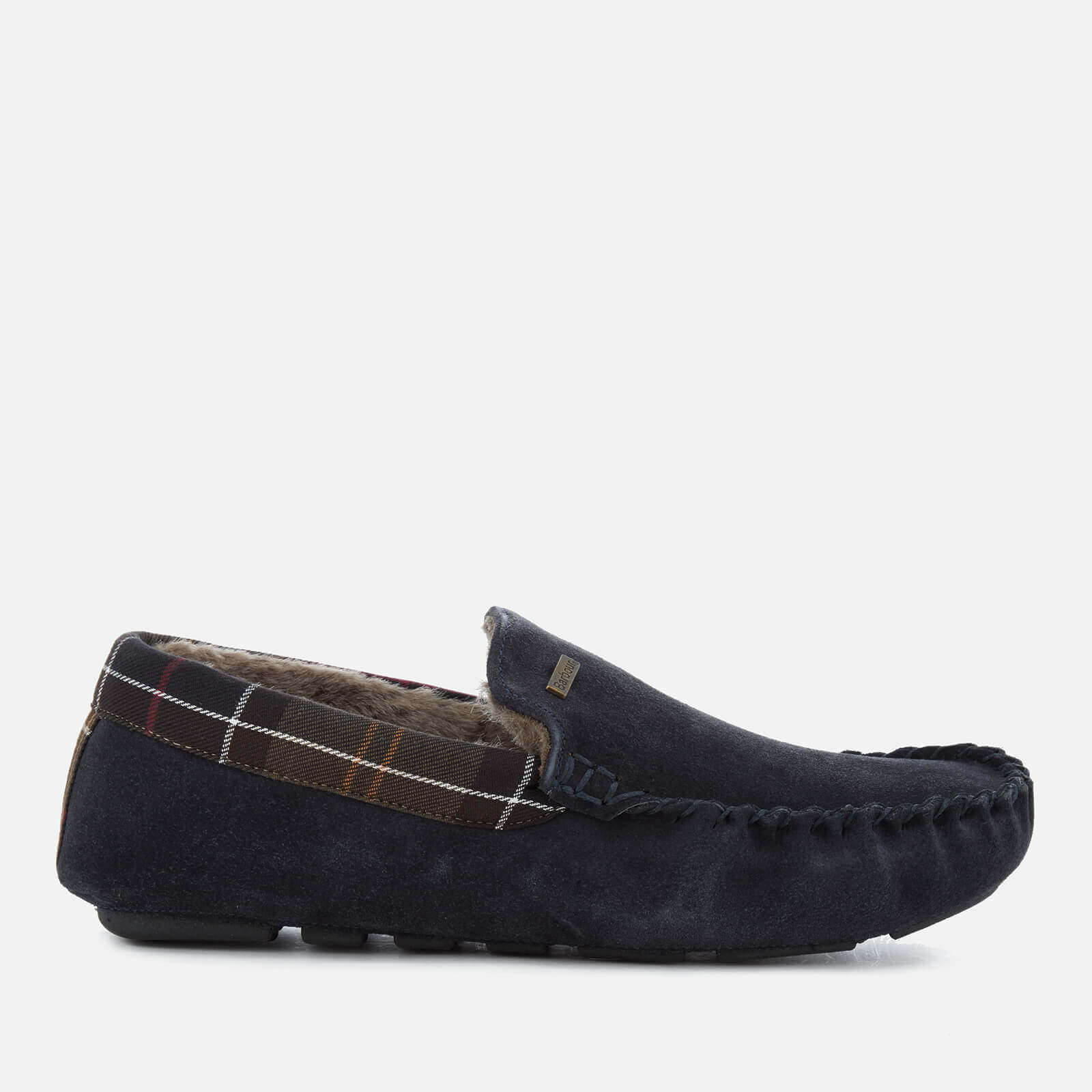 Barbour Monty faux fur lined slippers in navy Navy
