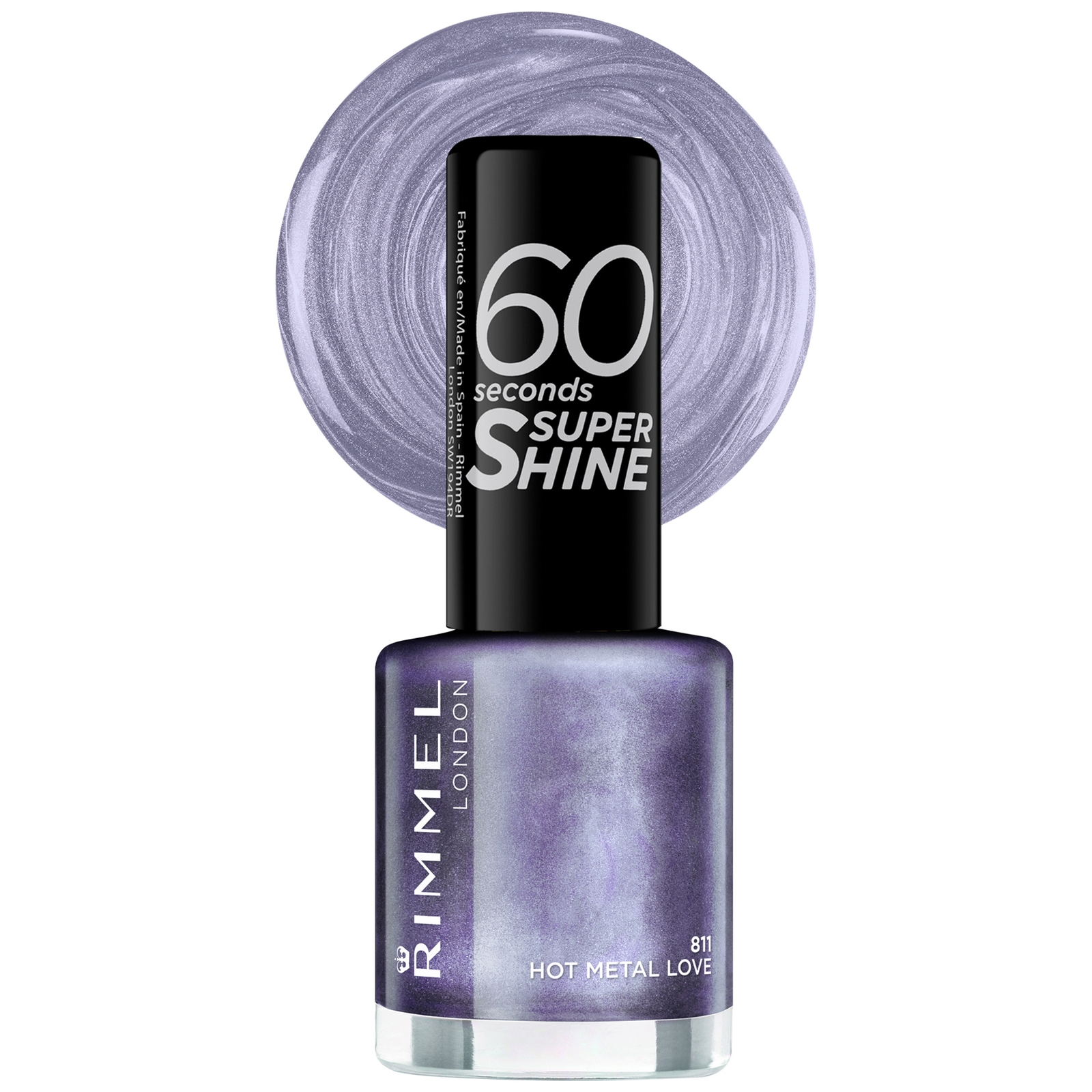 

Rimmel 60 Seconds Rita Nail Varnish 8ml (Various Shades) - 811 Hot Metal Love