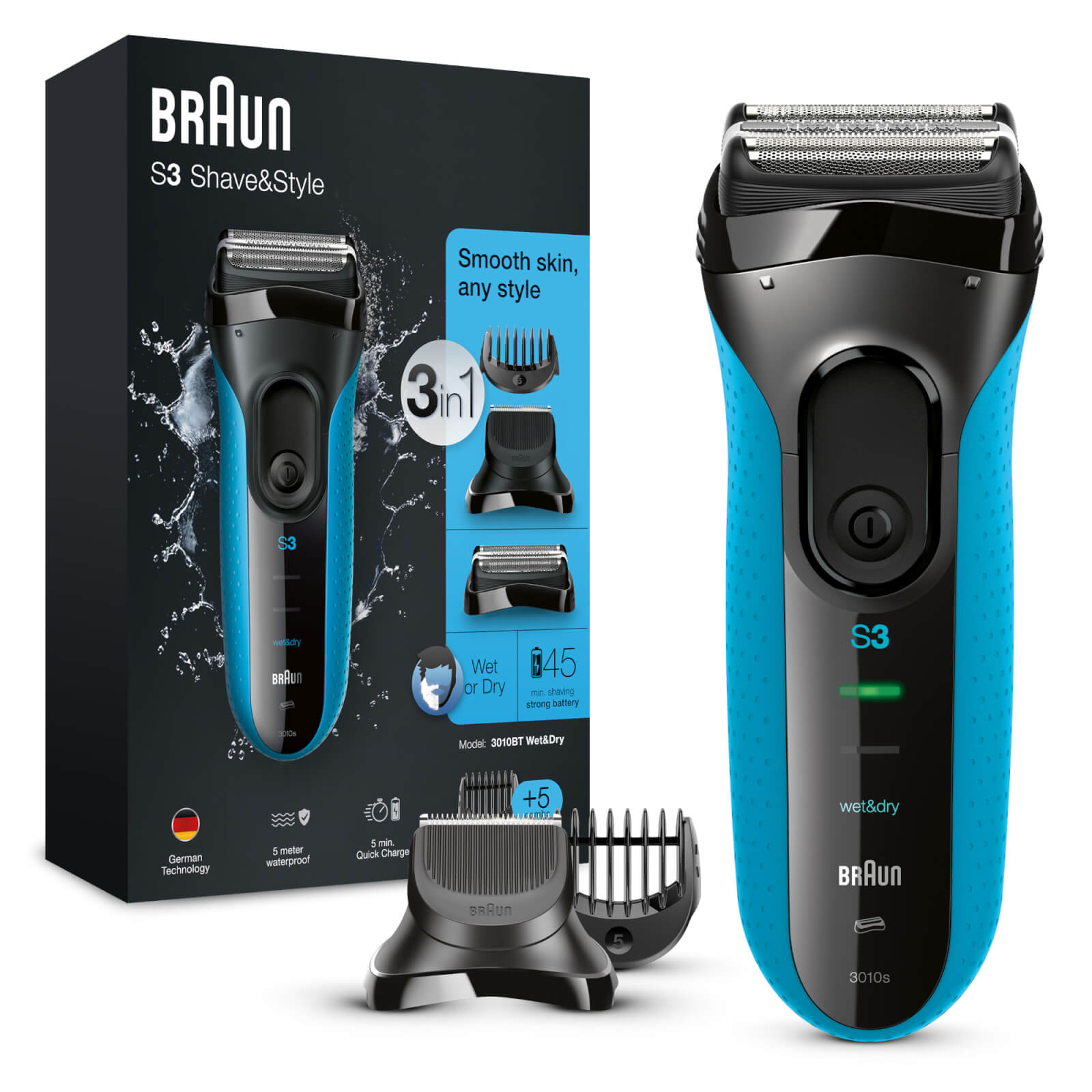 Click to view product details and reviews for Braun Series 3 Proskin 3010bt Electric Shaver Blue.