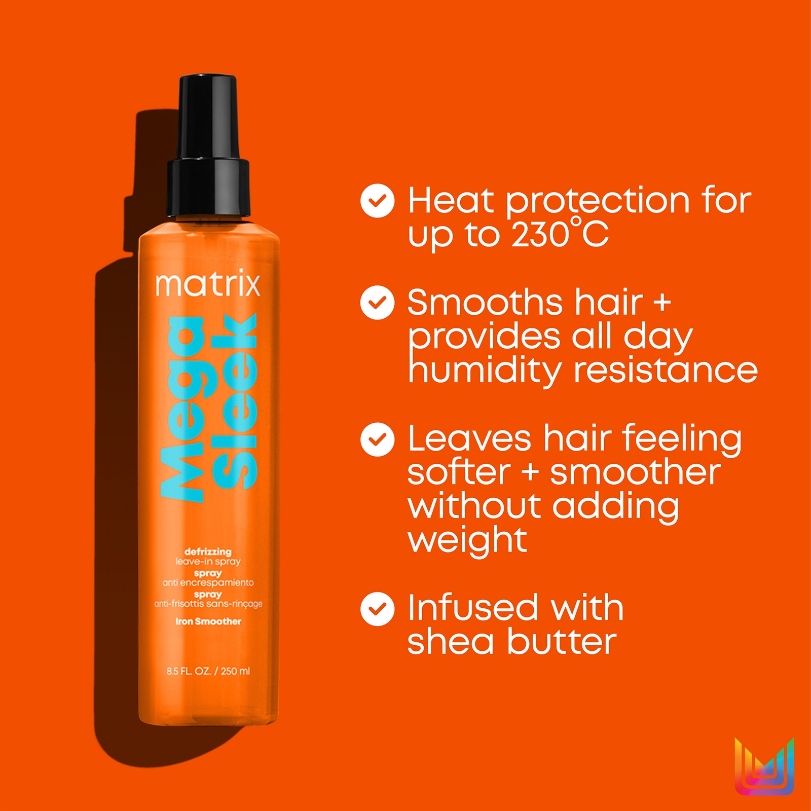 Thumbnail - Matrix Total Results Mega Sleek Iron Smoother Hitzeschutz- und Frizzkontroll-Haarspray 250 ml
