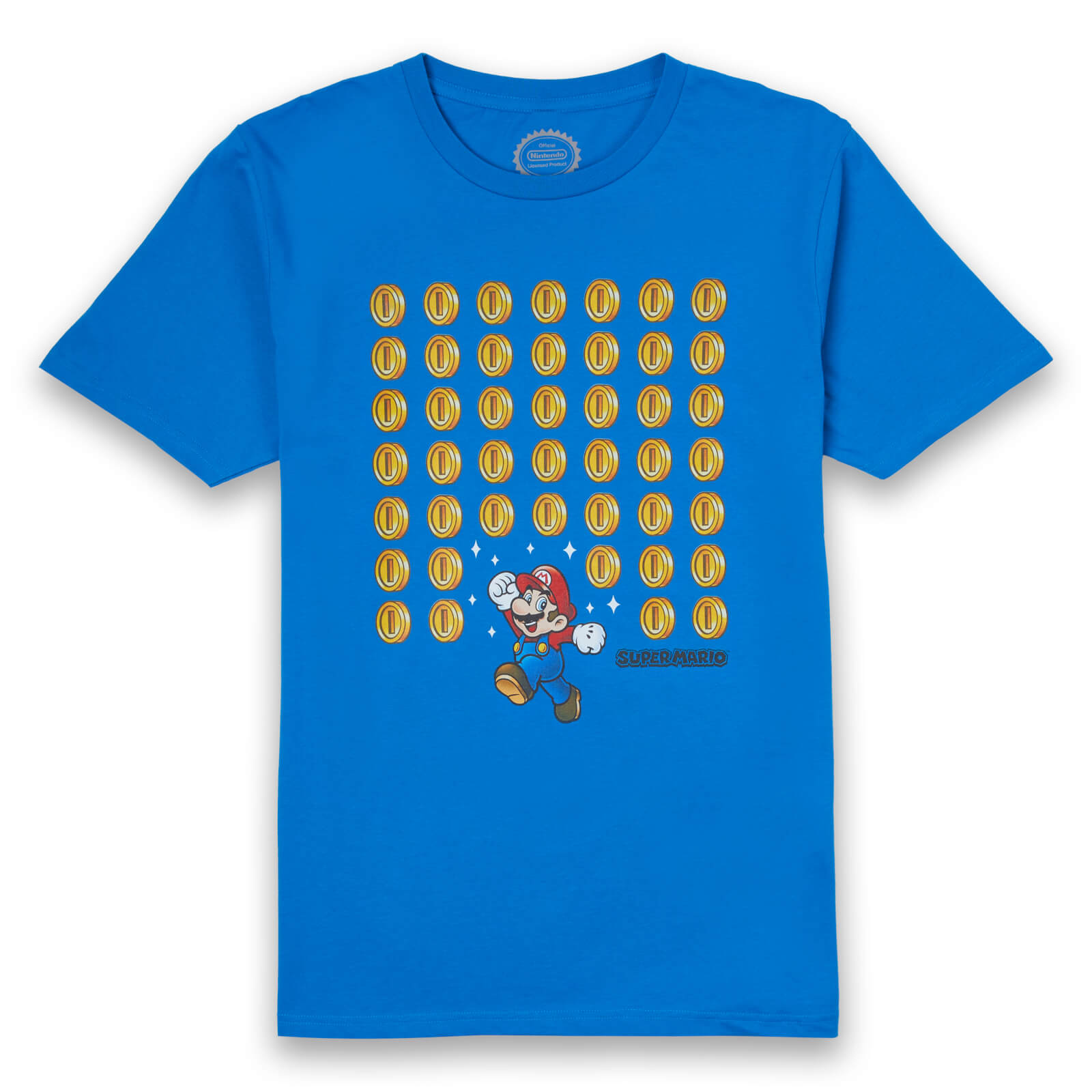 

T-Shirt Homme Nintendo Super Mario Pièces -Bleu - L