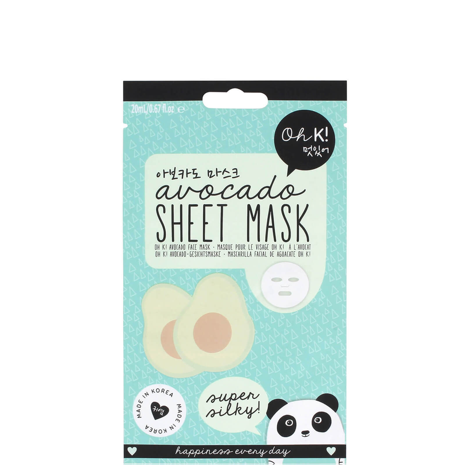oh k! avocado sheet mask 23ml