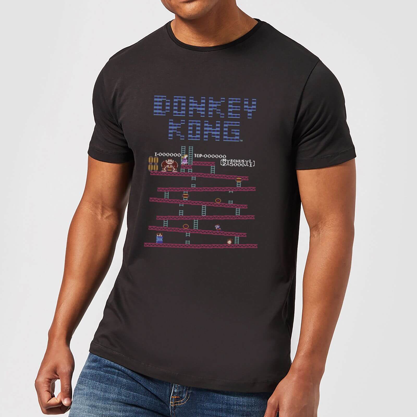 Nintendo Retro Donkey Kong Men S Black T Shirt Clothing Zavvi Uk