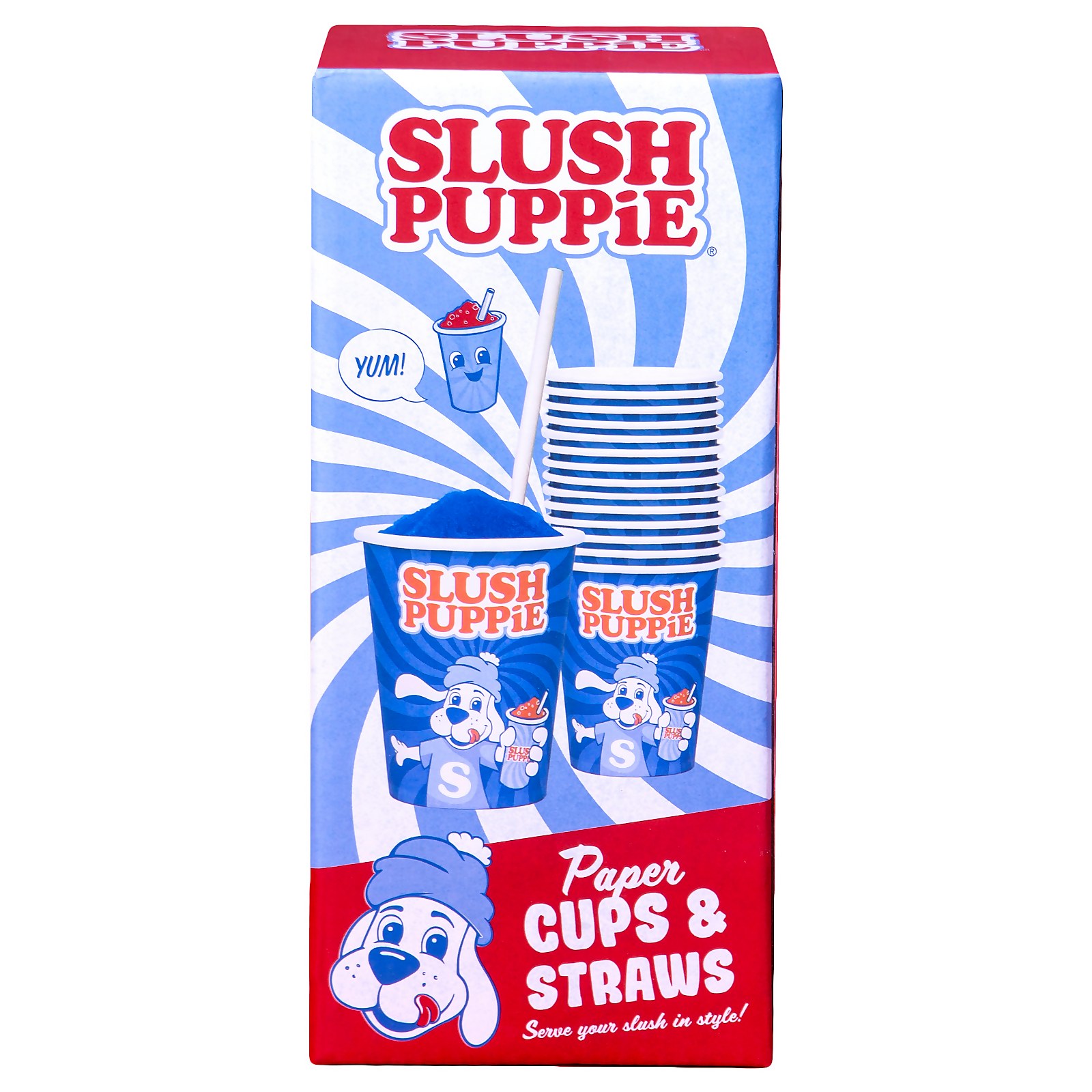 Slush Puppie Paper Cups & Straws (Set of 20)
