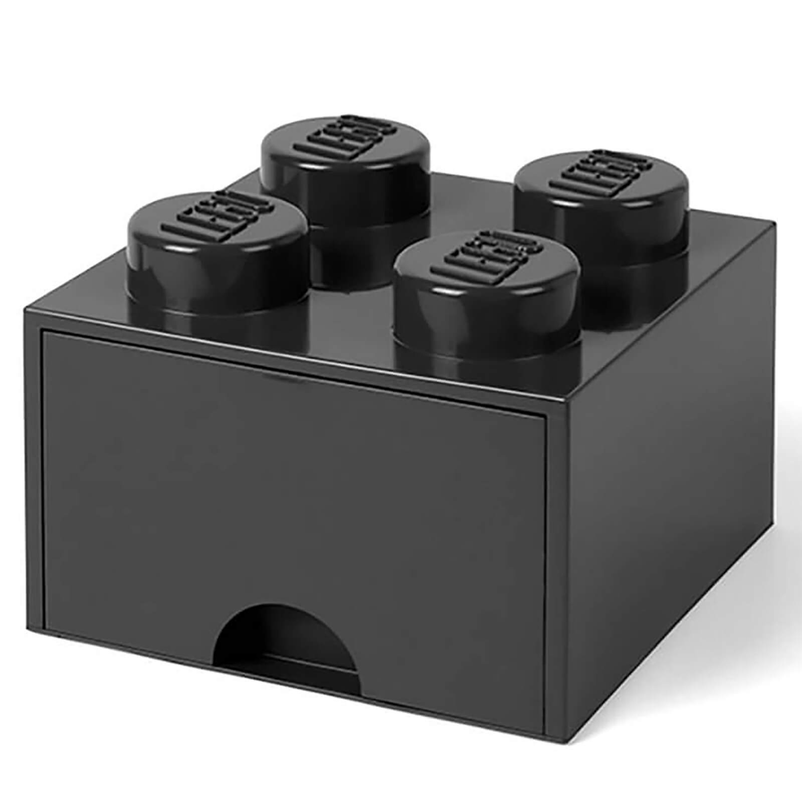 Image of LEGO Storage 4 Knob Brick - 1 Drawer (Black)