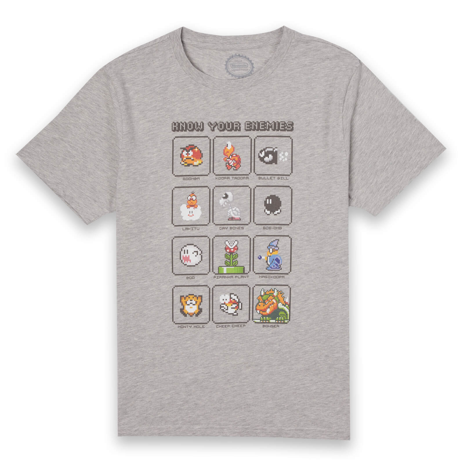

T-Shirt Homme Know Your Enemies Nintendo - Gris - S
