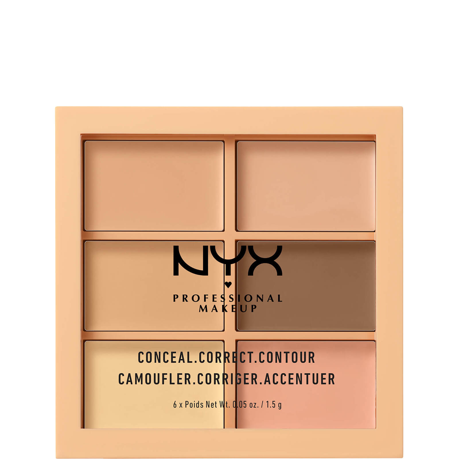 nyx professional makeup 3c palette - conceal, correct, contour - light